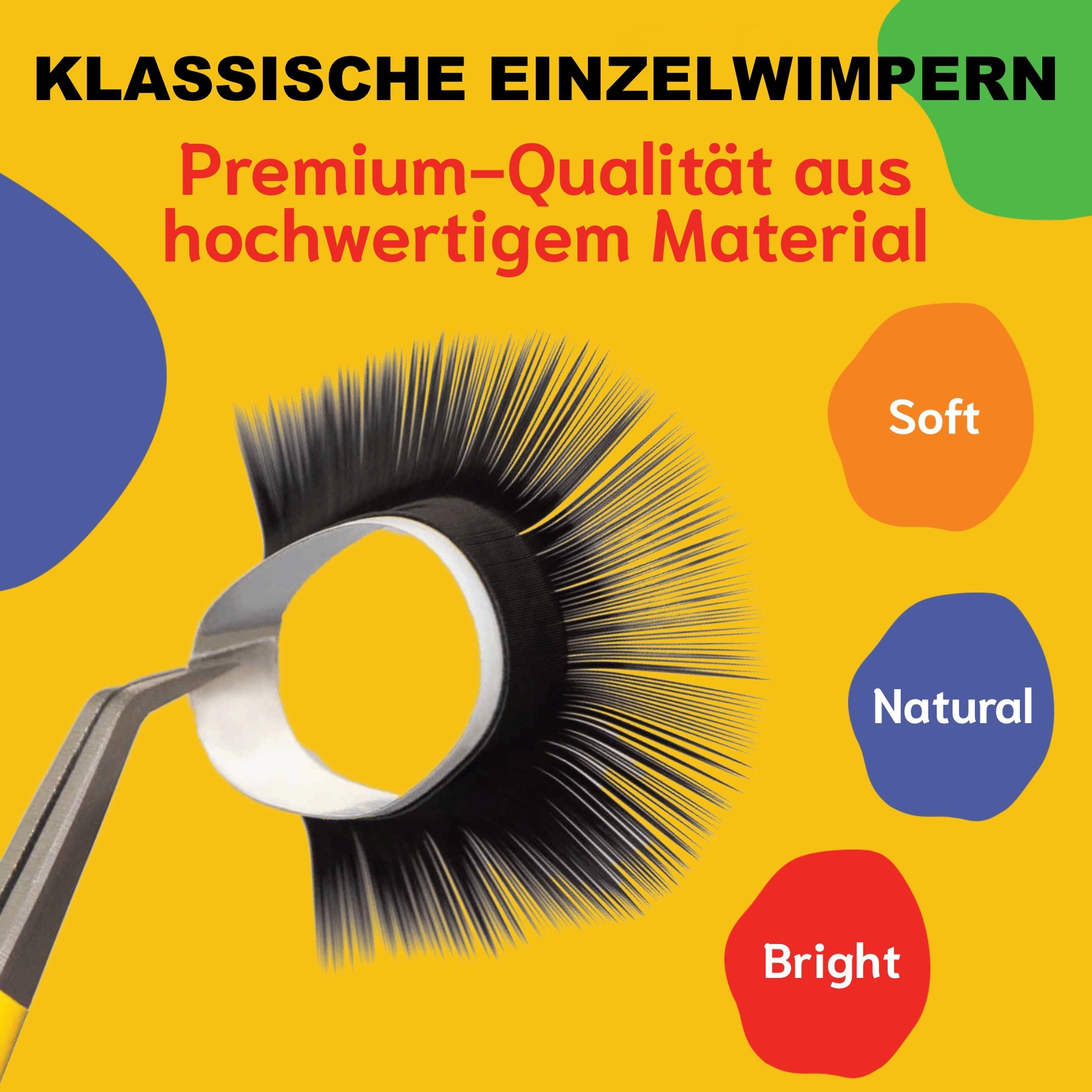 Wimpernverlängerung schwarze Einzelwimpern Rili 