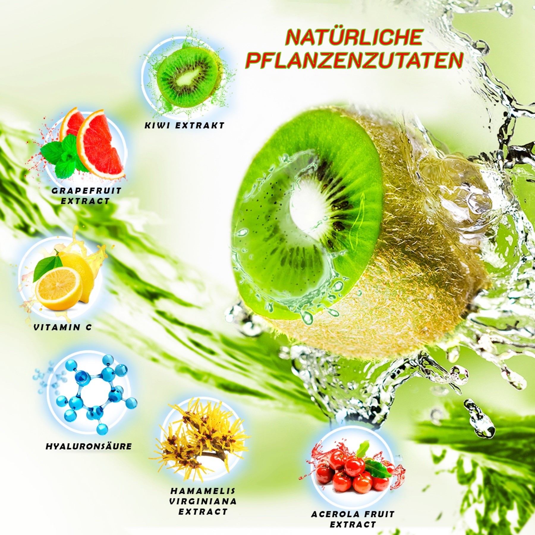  Anti-Aging Kollagen Kiwi Augenpads gegen Augenringe 