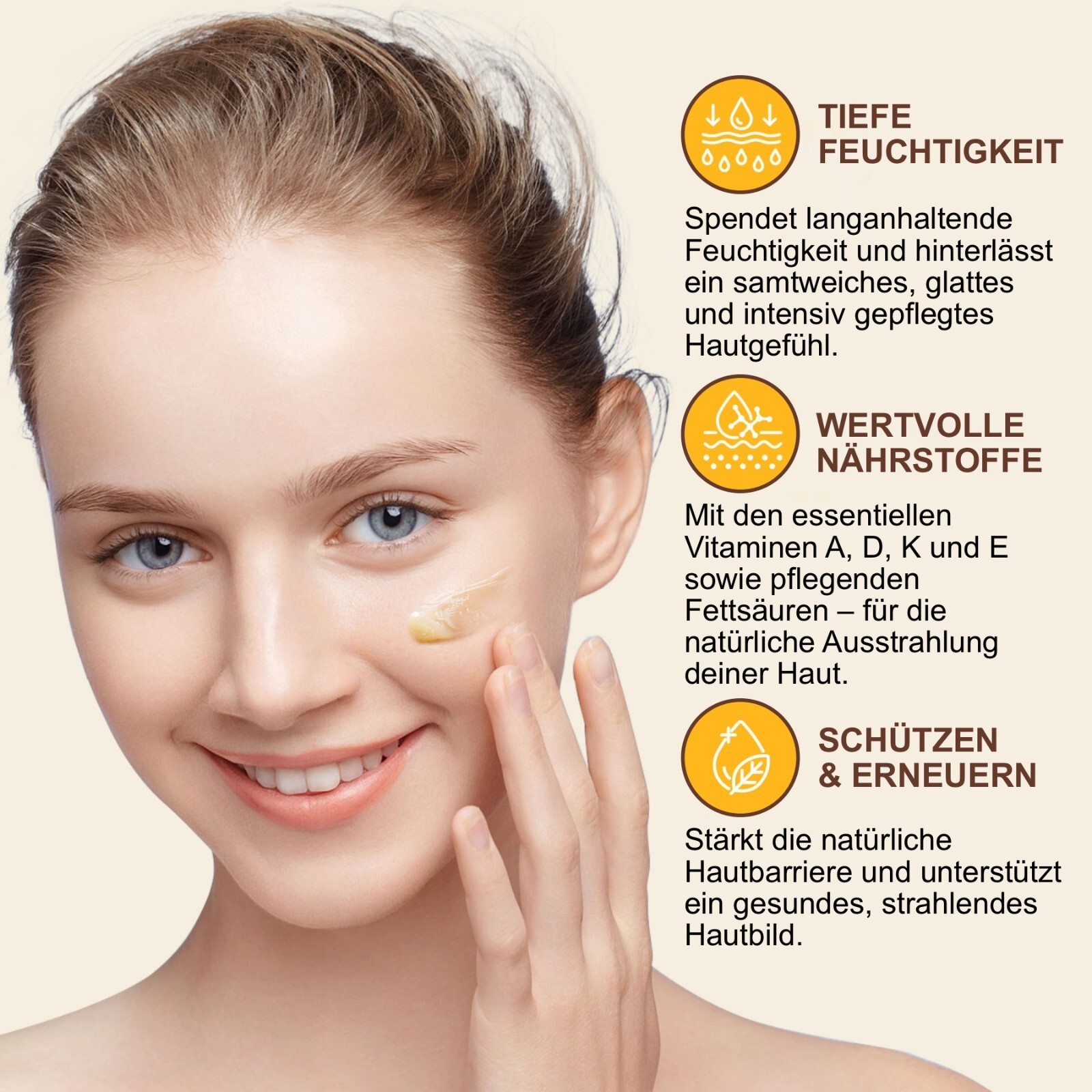 Rindertalg mit Honig Hautpflegecreme 