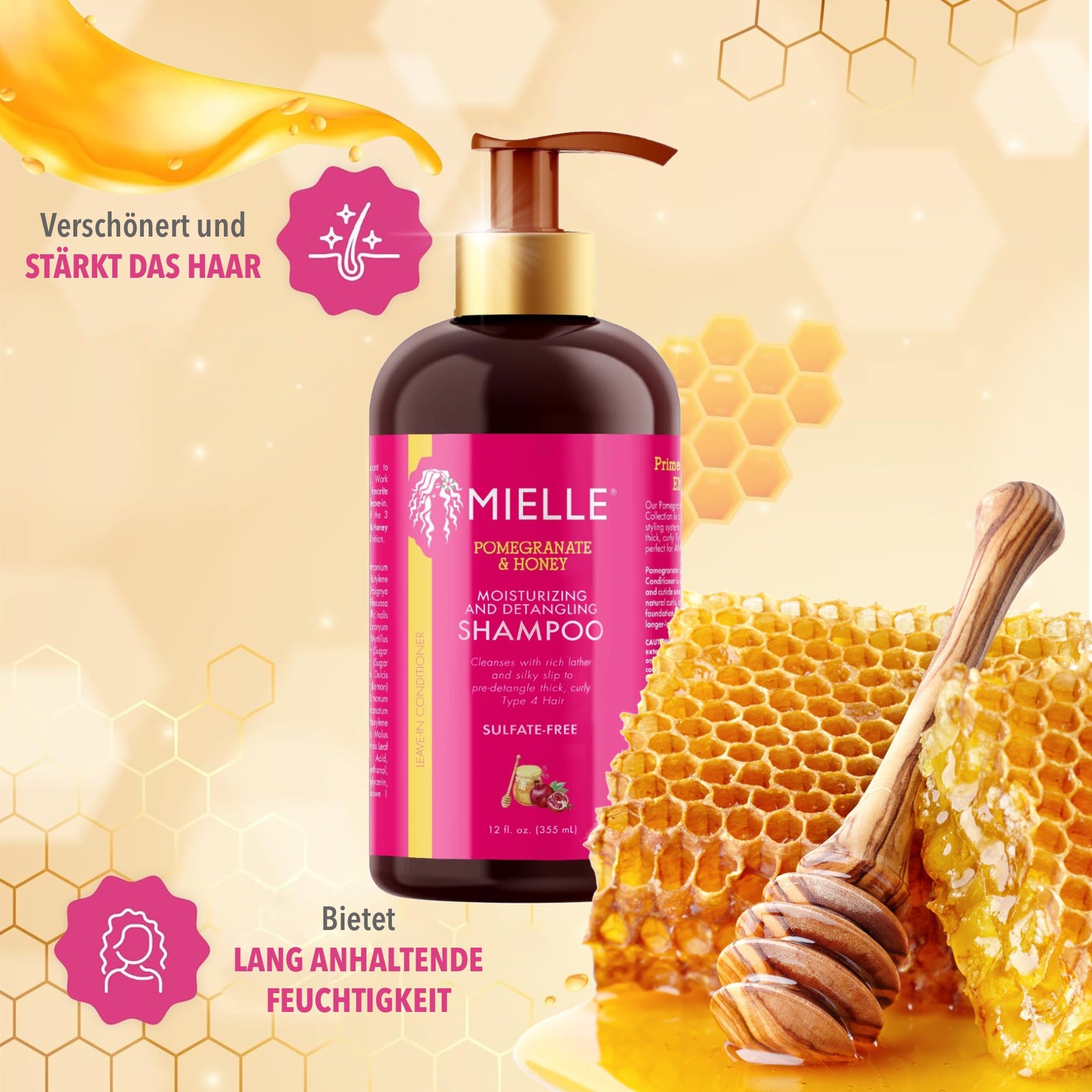 Haarpflege Set: Shampoo und Conditioner Pomegranate & Honey 