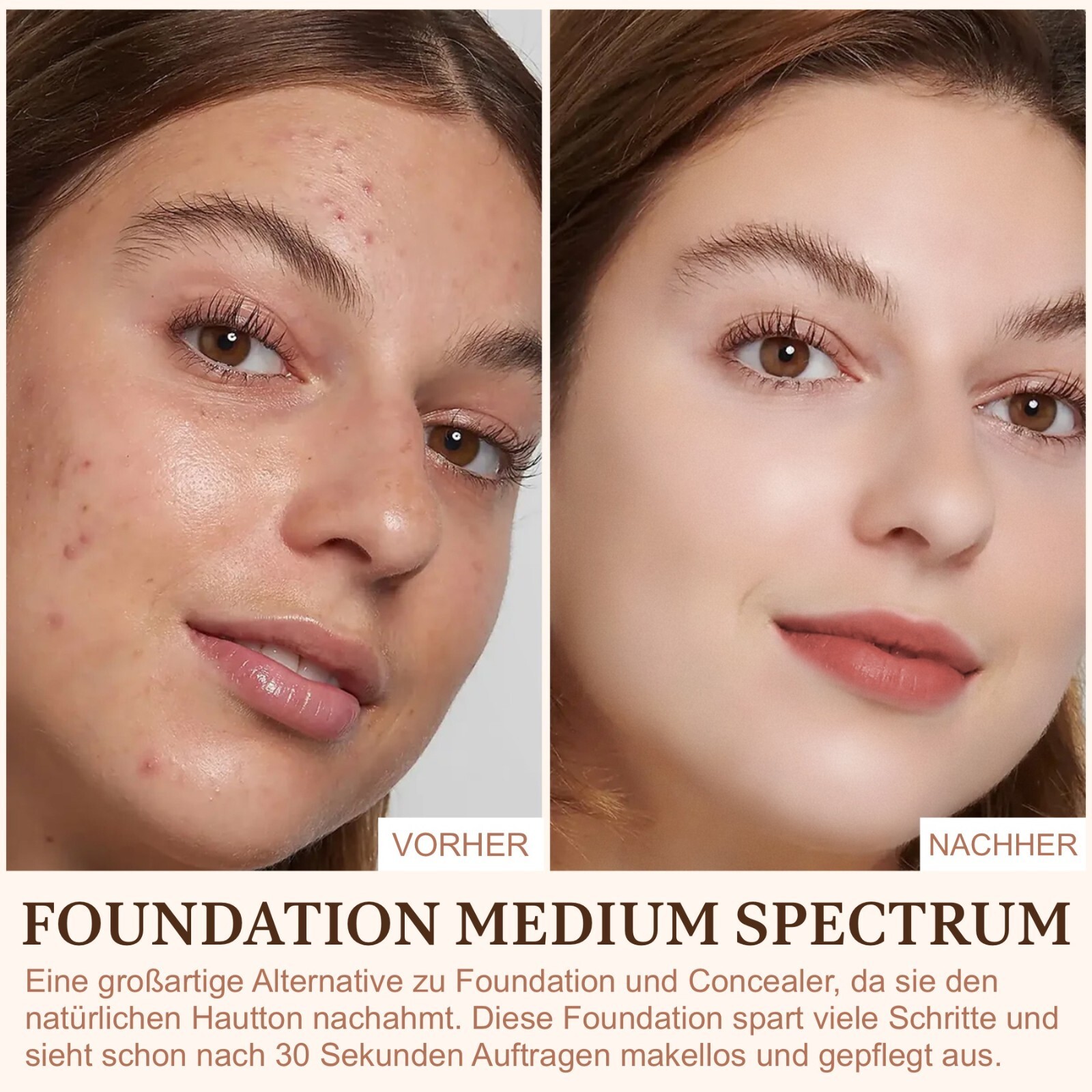 SPF50 Sonnenschutz  Foundation  Anti-Aging Serum