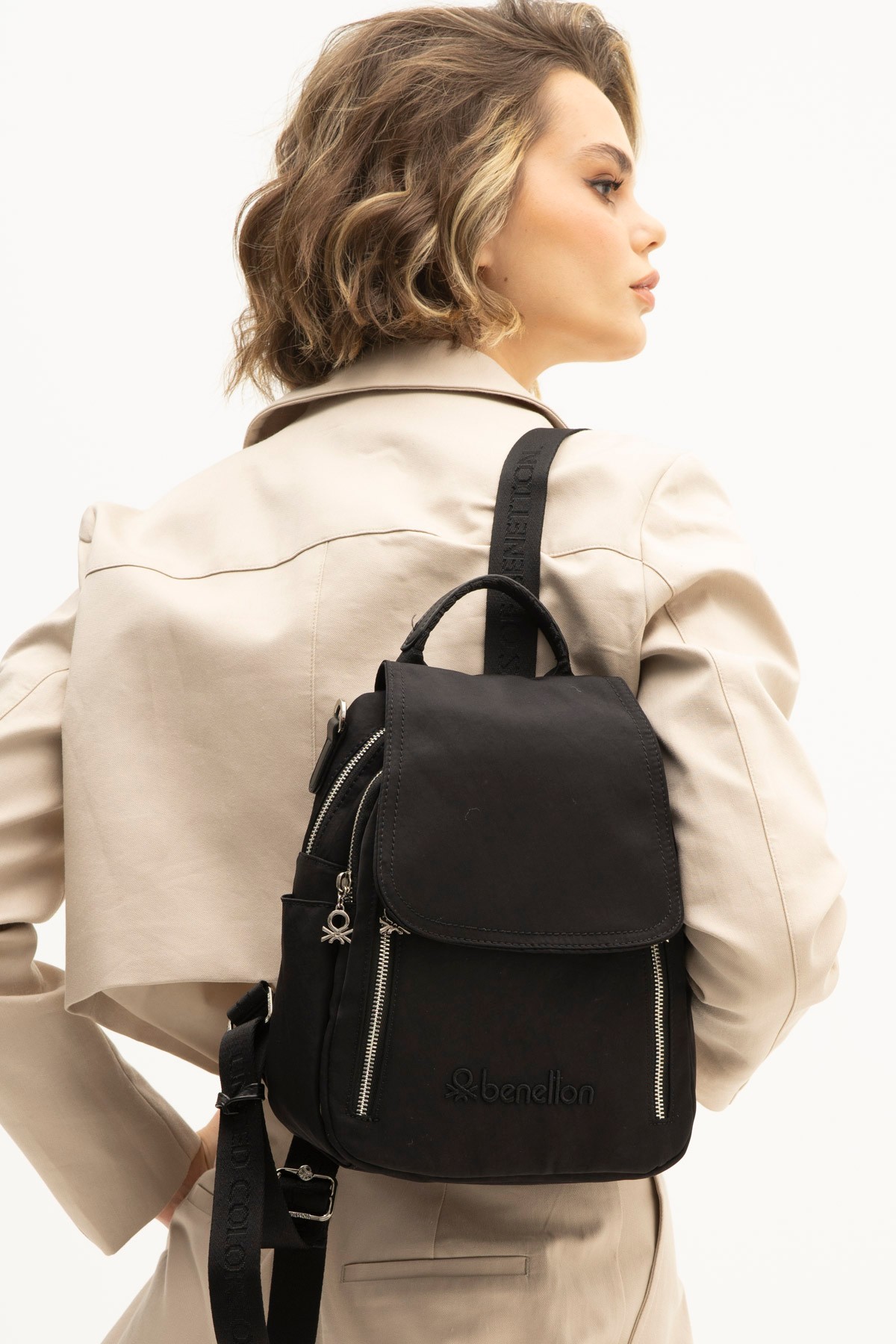 United Colors of Benetton Woman Backpack Bag Satin BNT_1187