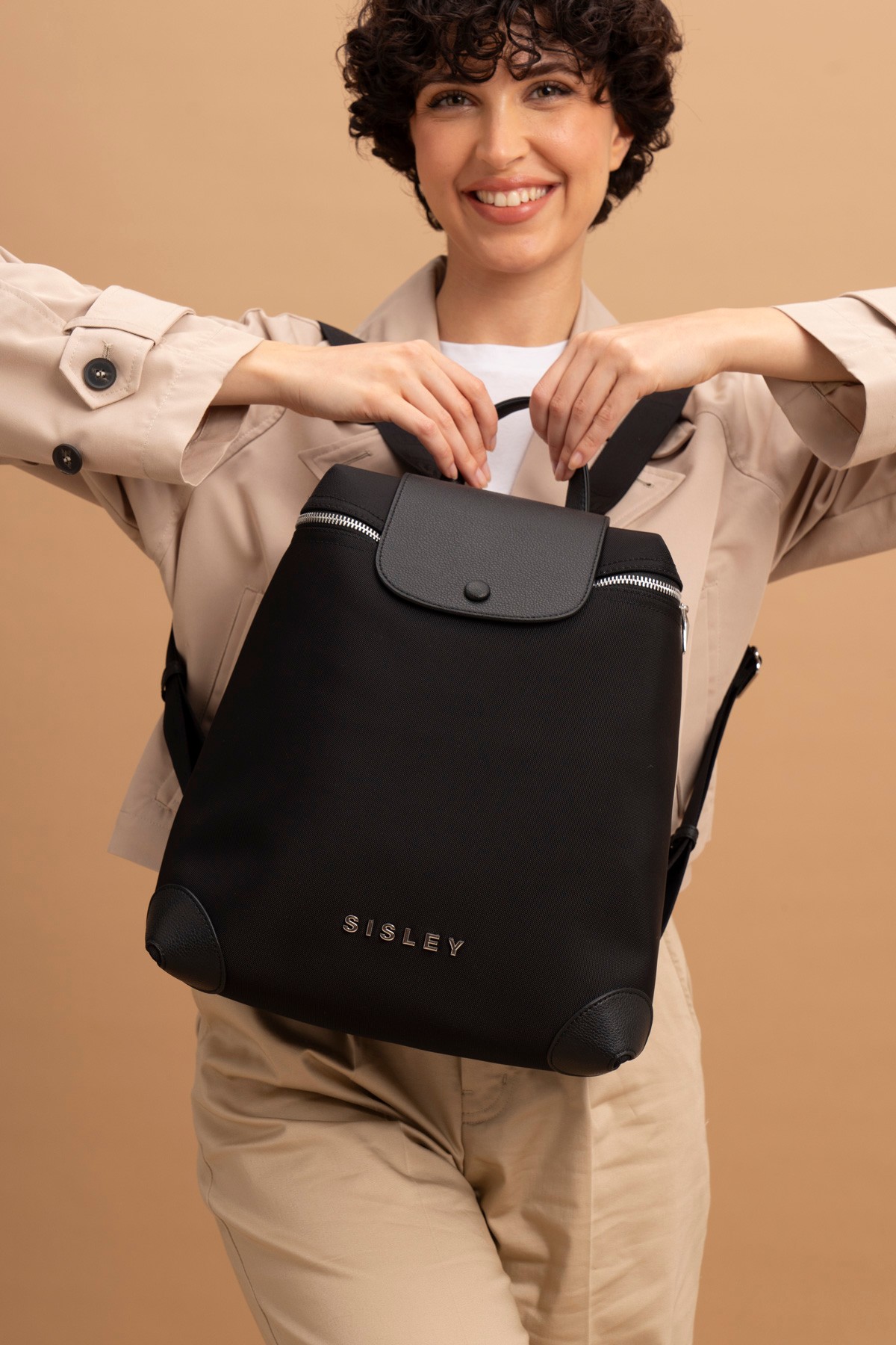 Sisley Woman Backpack Bag Crushed SLY_026