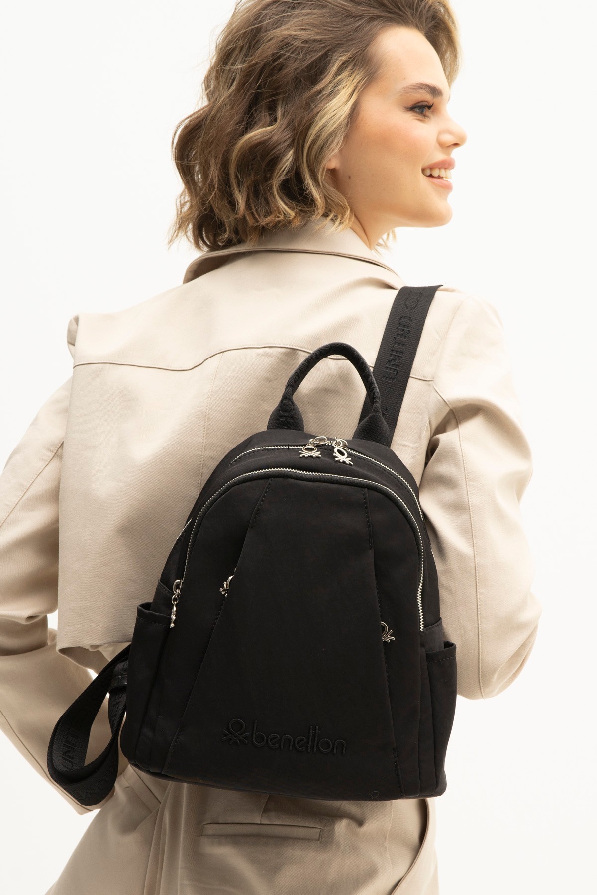 United Colors of Benetton Woman Backpack Bag Satin BNT_1173
