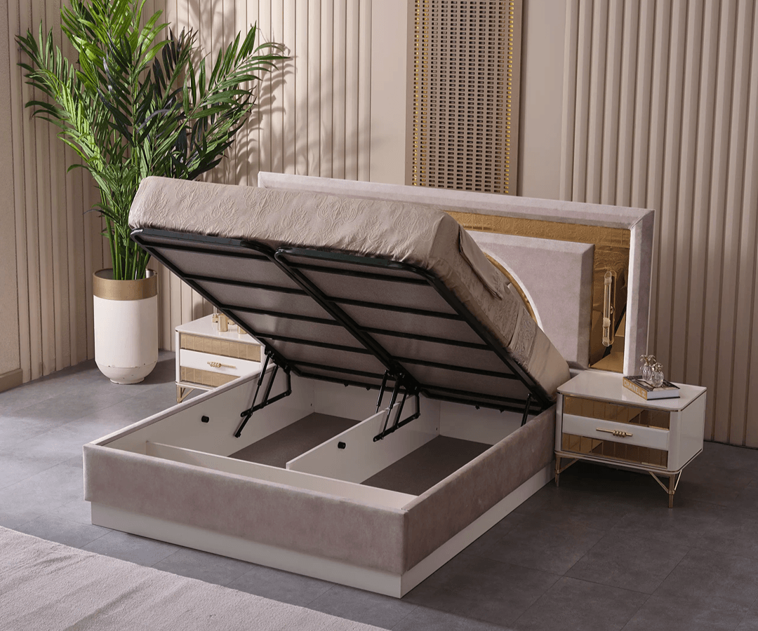 Taşkent Schlafzimmer – Klassischer Chic mit goldenen Akzenten