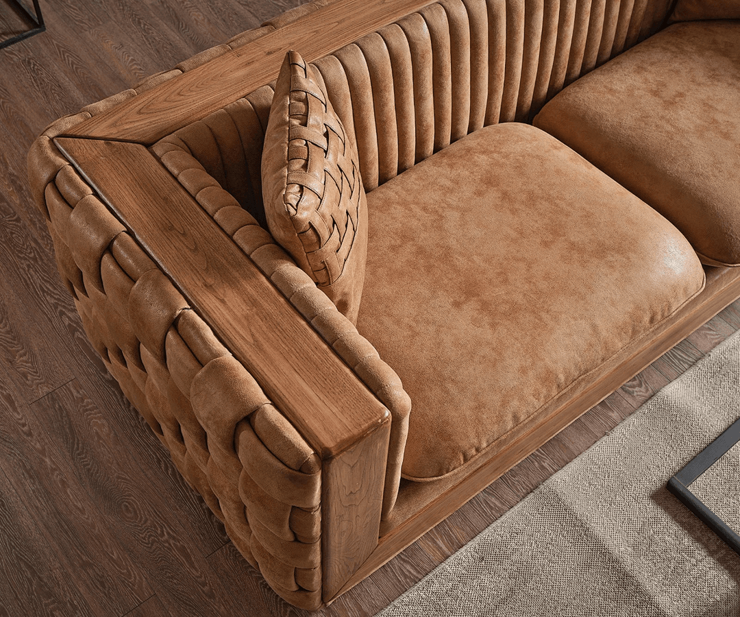 Basil 3-Sitzer Sofa – Rustik Şıklık ve Maksimum Konfor