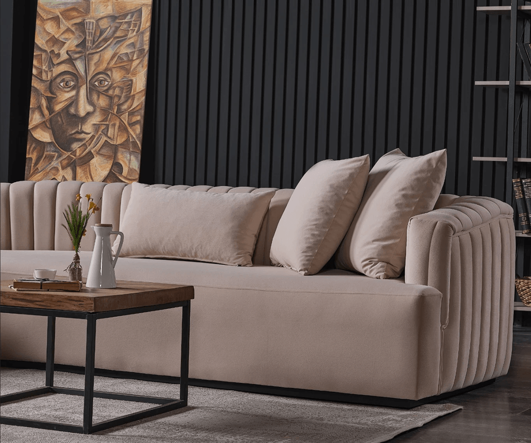 Amra Yarmalı Ecksofa – Sanfte Linien, moderner Luxus