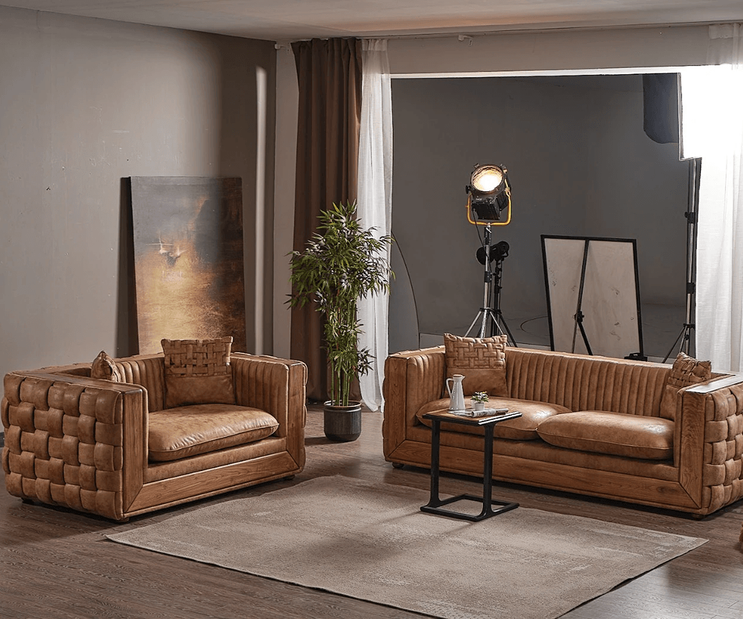  Basil 3-Sitzer Sofa – Rustik Şıklık ve Maksimum Konfor