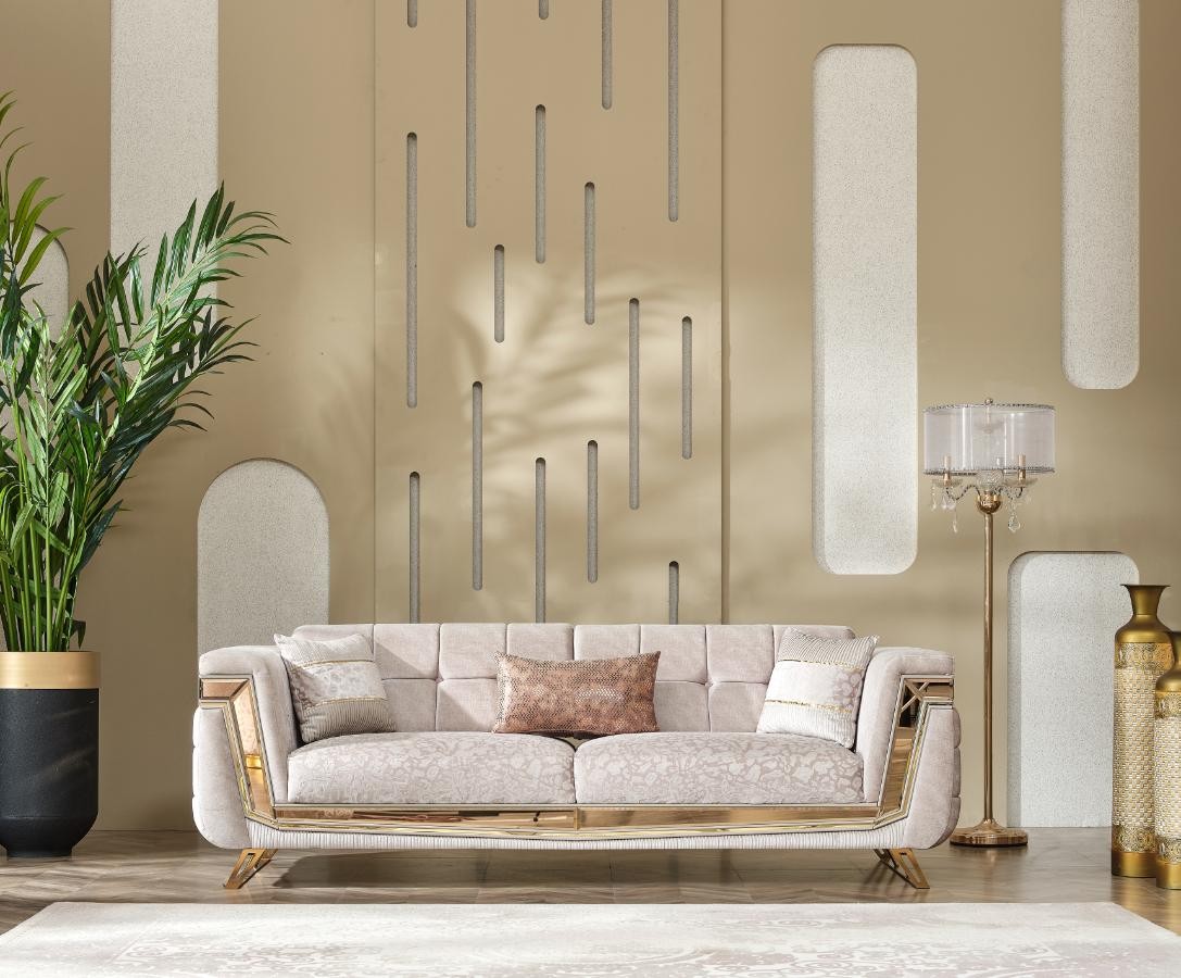 Milano Sofa Set – Gold