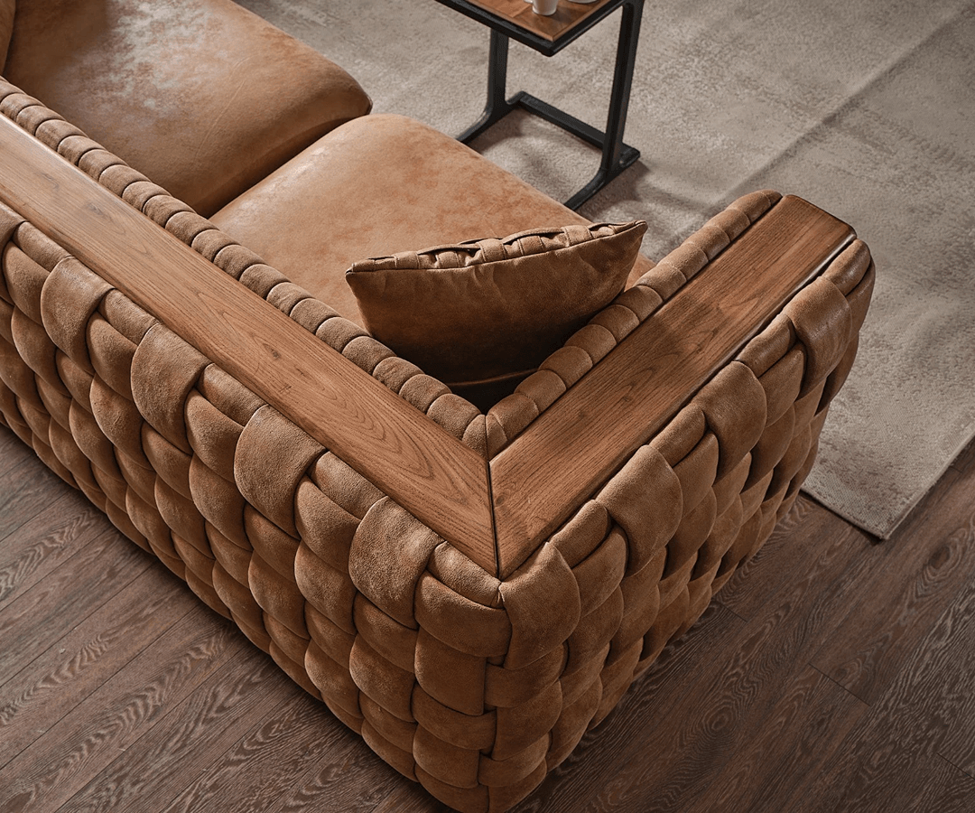  Basil 3-Sitzer Sofa – Rustik Şıklık ve Maksimum Konfor