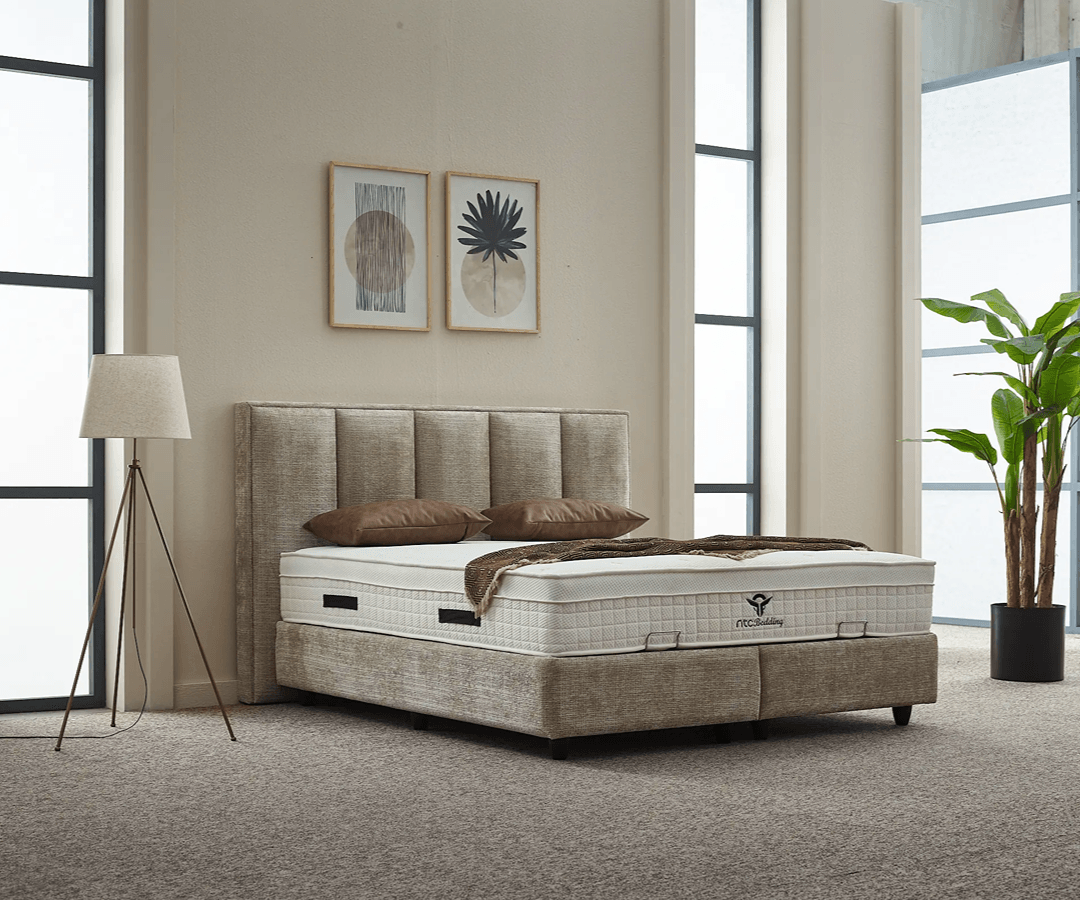 NTC Bedding Boxspringbett Set inkl. Matratze – Beige