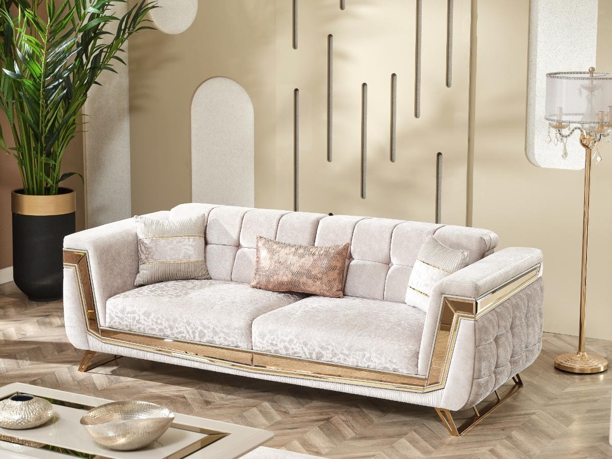 Milano Sofa Set – Gold