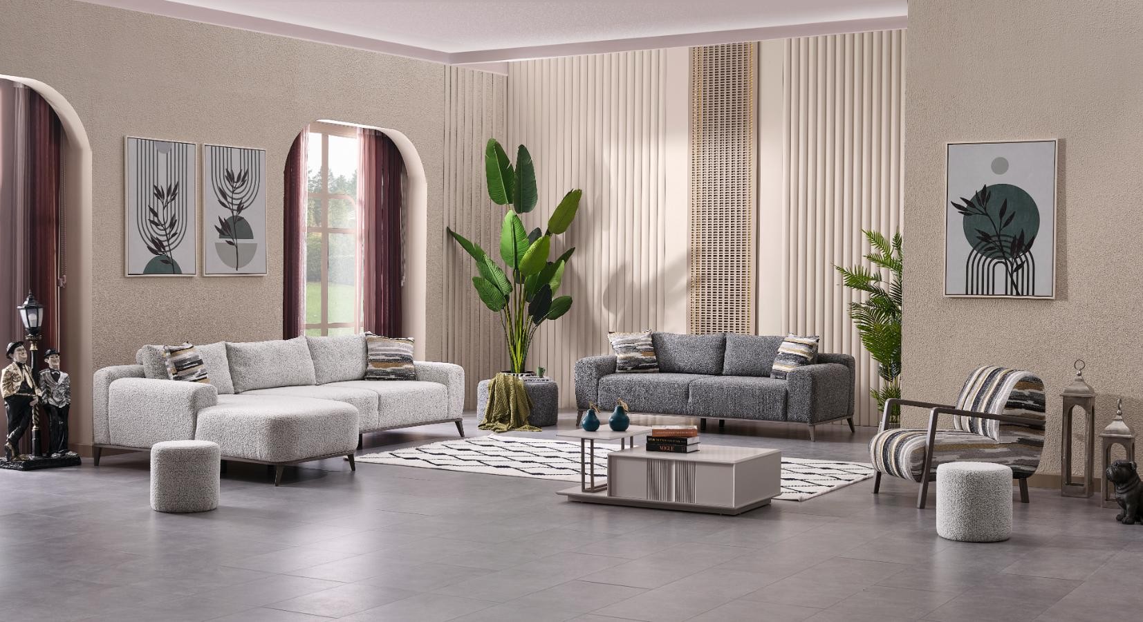 Cenova Sofa Set – Zeitloser Komfort mit modernem Flair