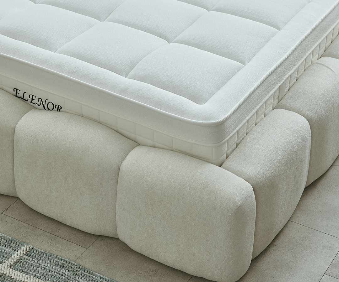 Elanor Boxspringbett Set inkl. Matratze – Weiß