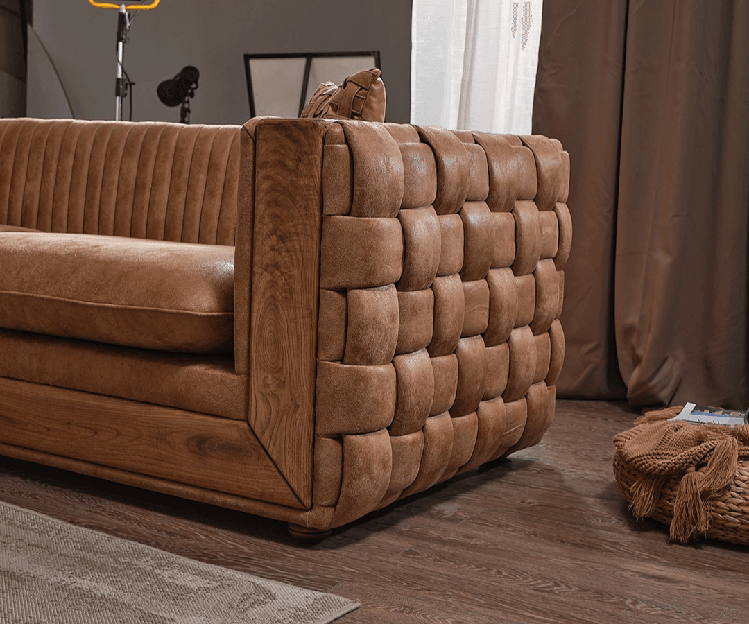  Basil 3-Sitzer Sofa – Rustik Şıklık ve Maksimum Konfor