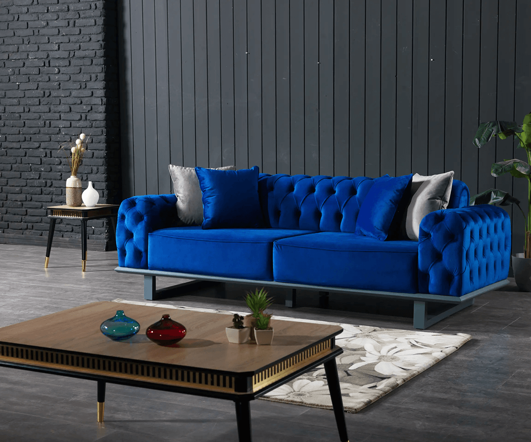 Almira Kapitoneli Sofa-Set – Eleganz in Farbe