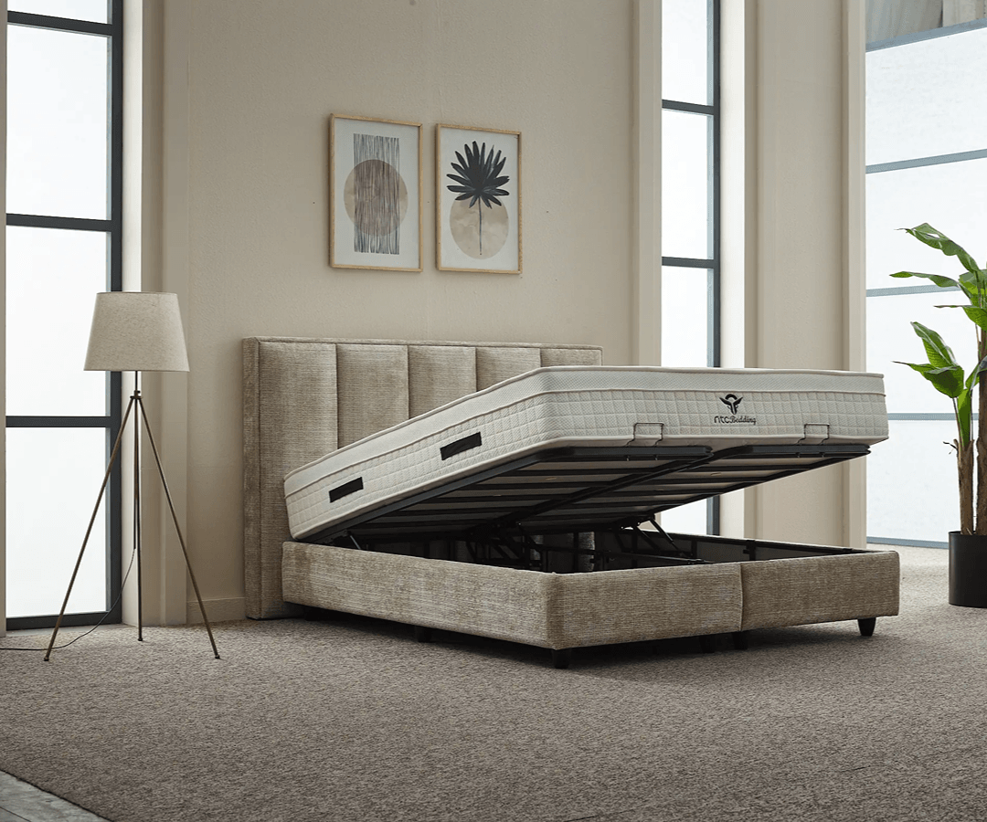 NTC Bedding Boxspringbett Set inkl. Matratze – Beige