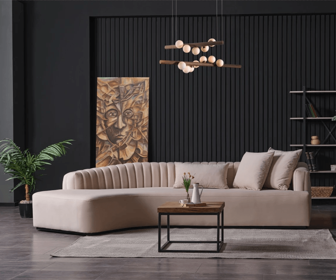 Amra Yarmalı Ecksofa – Sanfte Linien, moderner Luxus