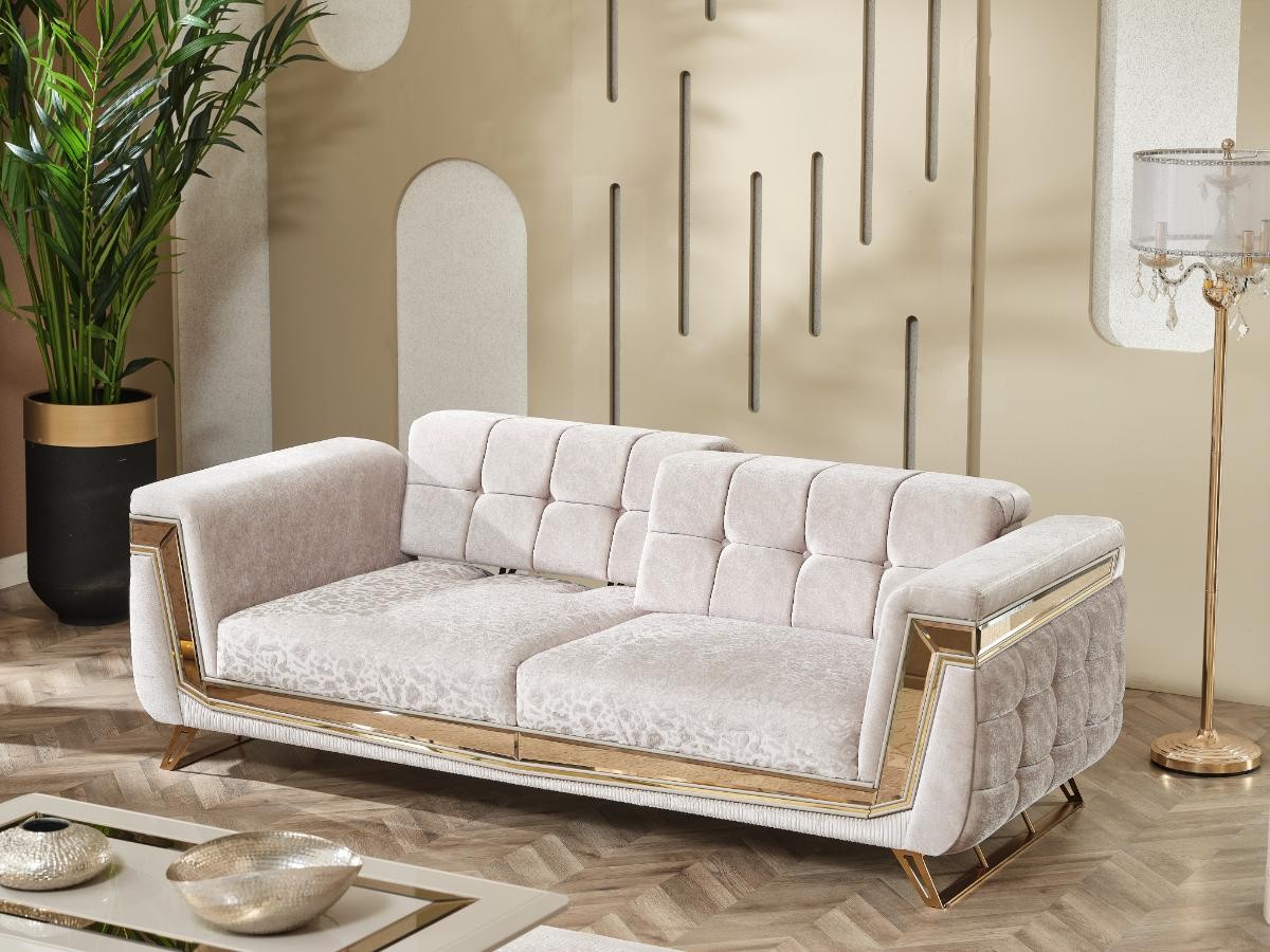 Milano Sofa Set – Gold
