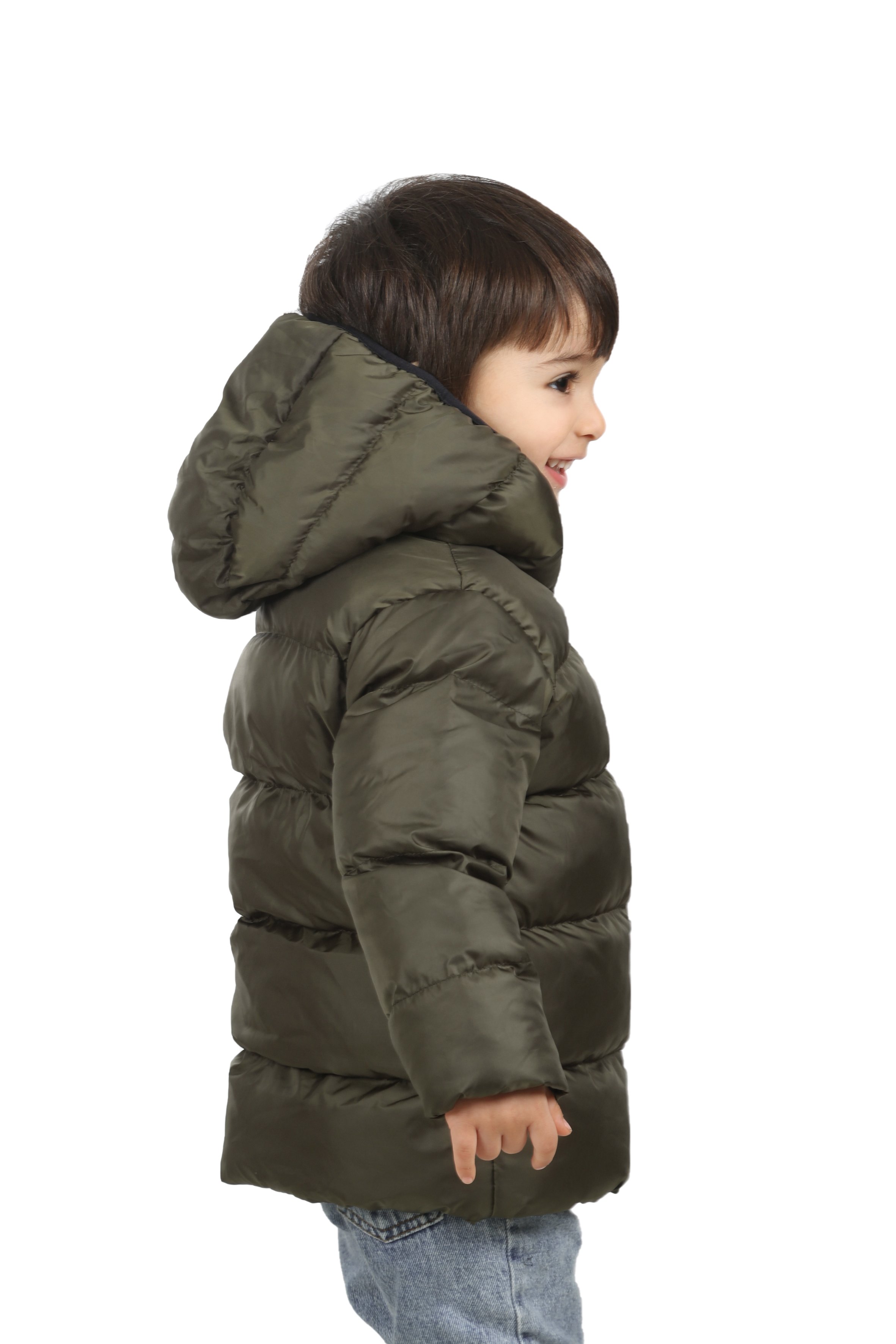 Kinder Winterjacke mit Kapuze - FS3 - Khaki