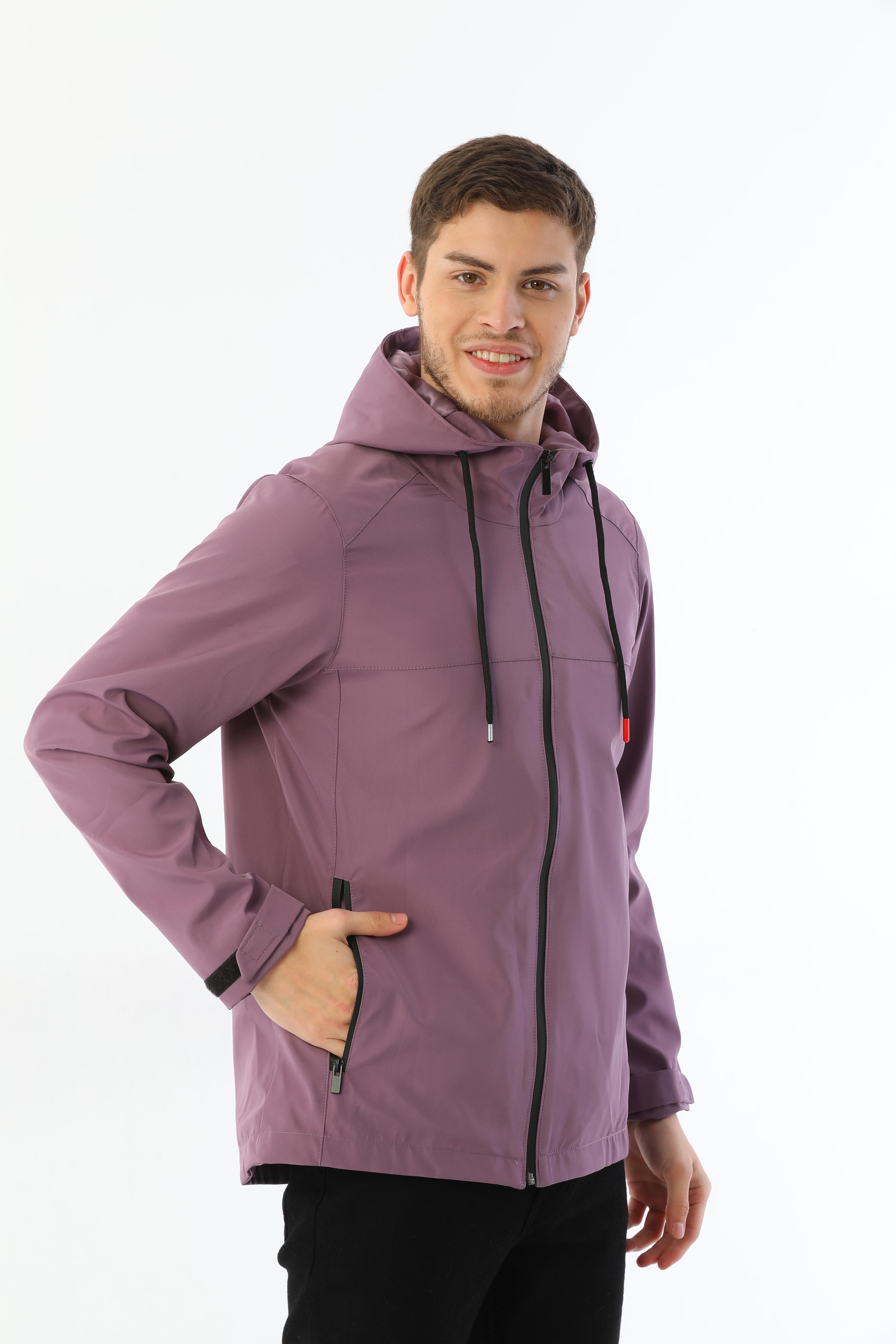 Herren Regenjacke - Y15 - Pflaume