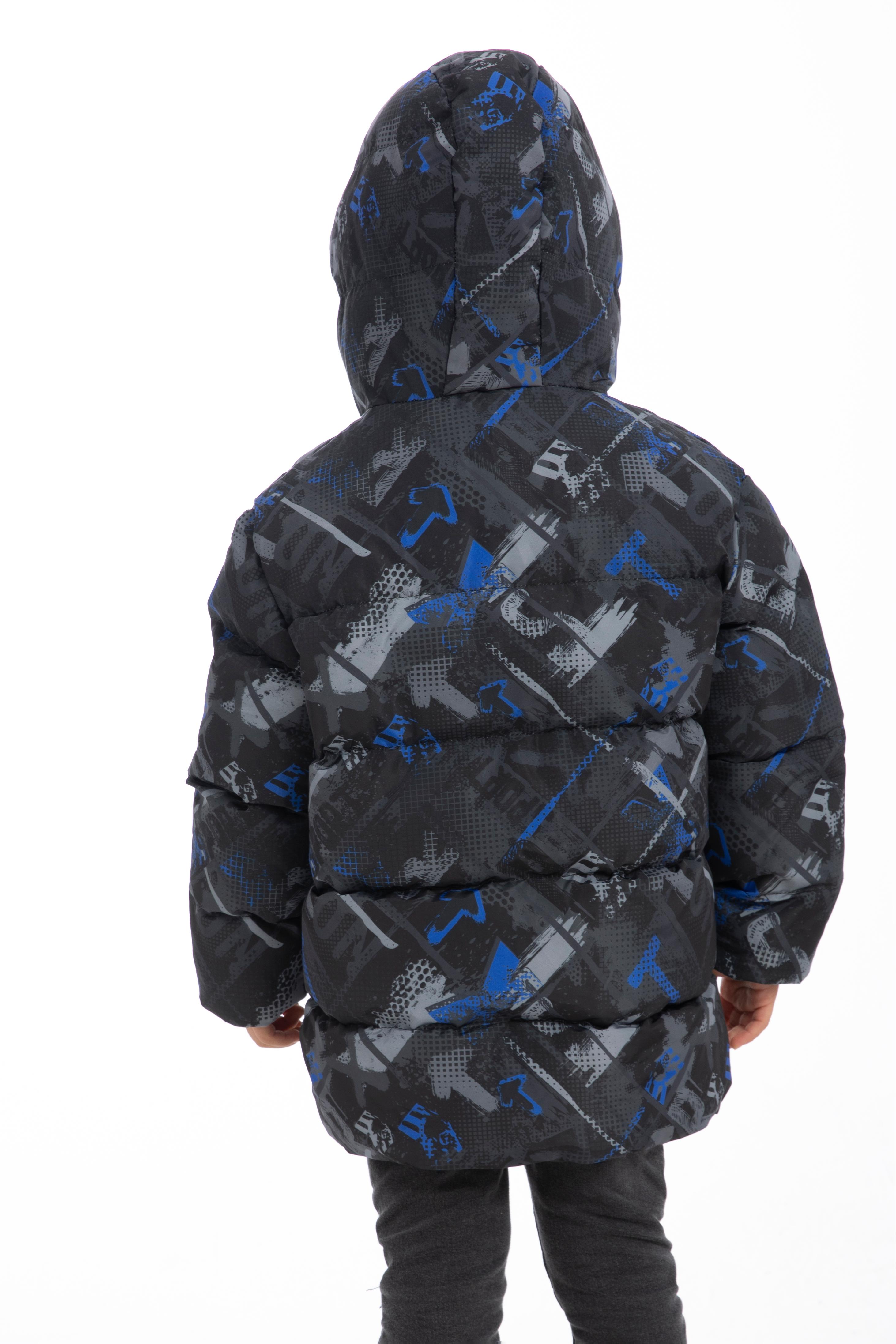 Kinder Winterjacke Schwarz Blau