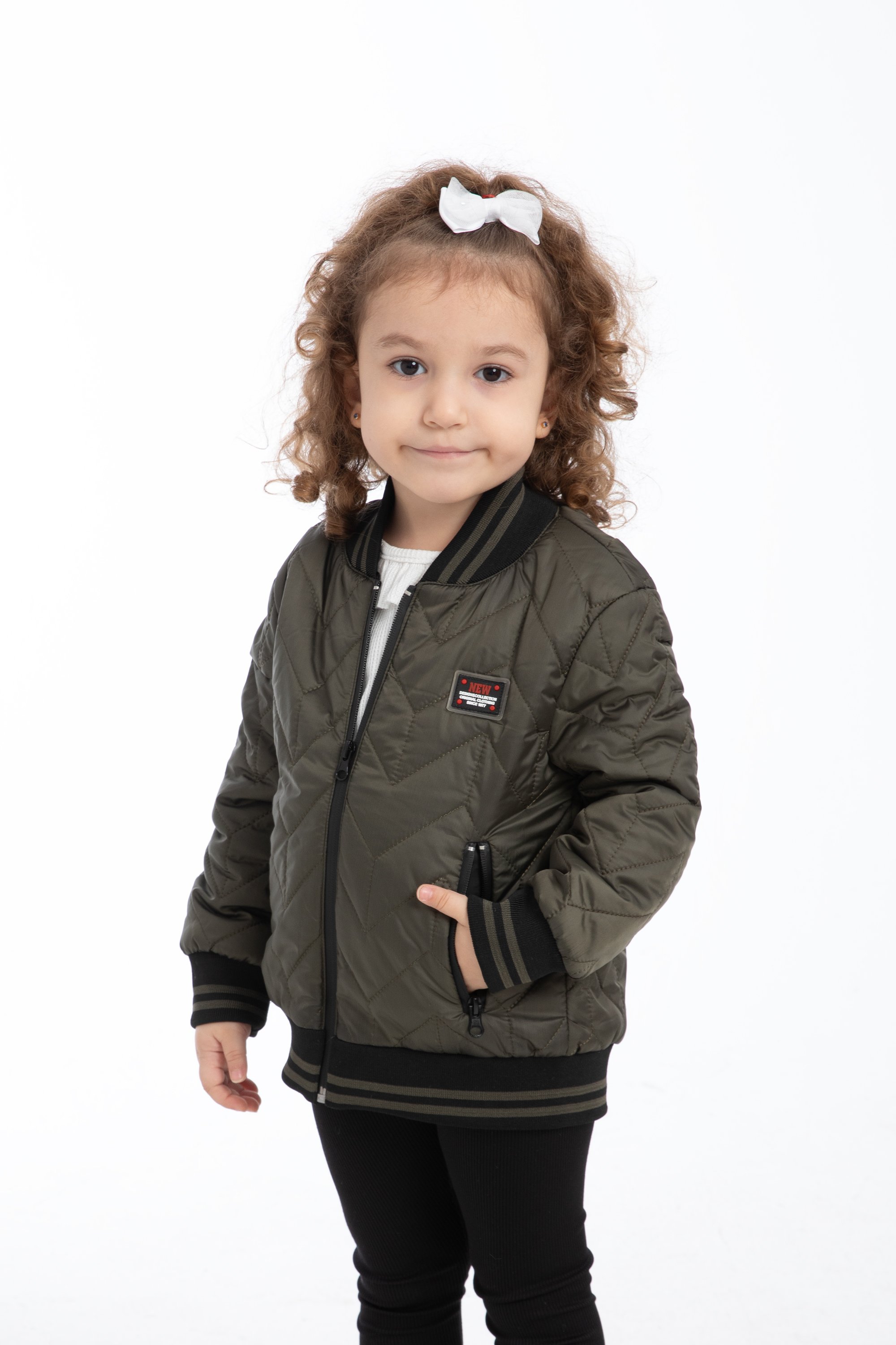 Kinder Winterjacke KLJ - Mädchen - Khaki