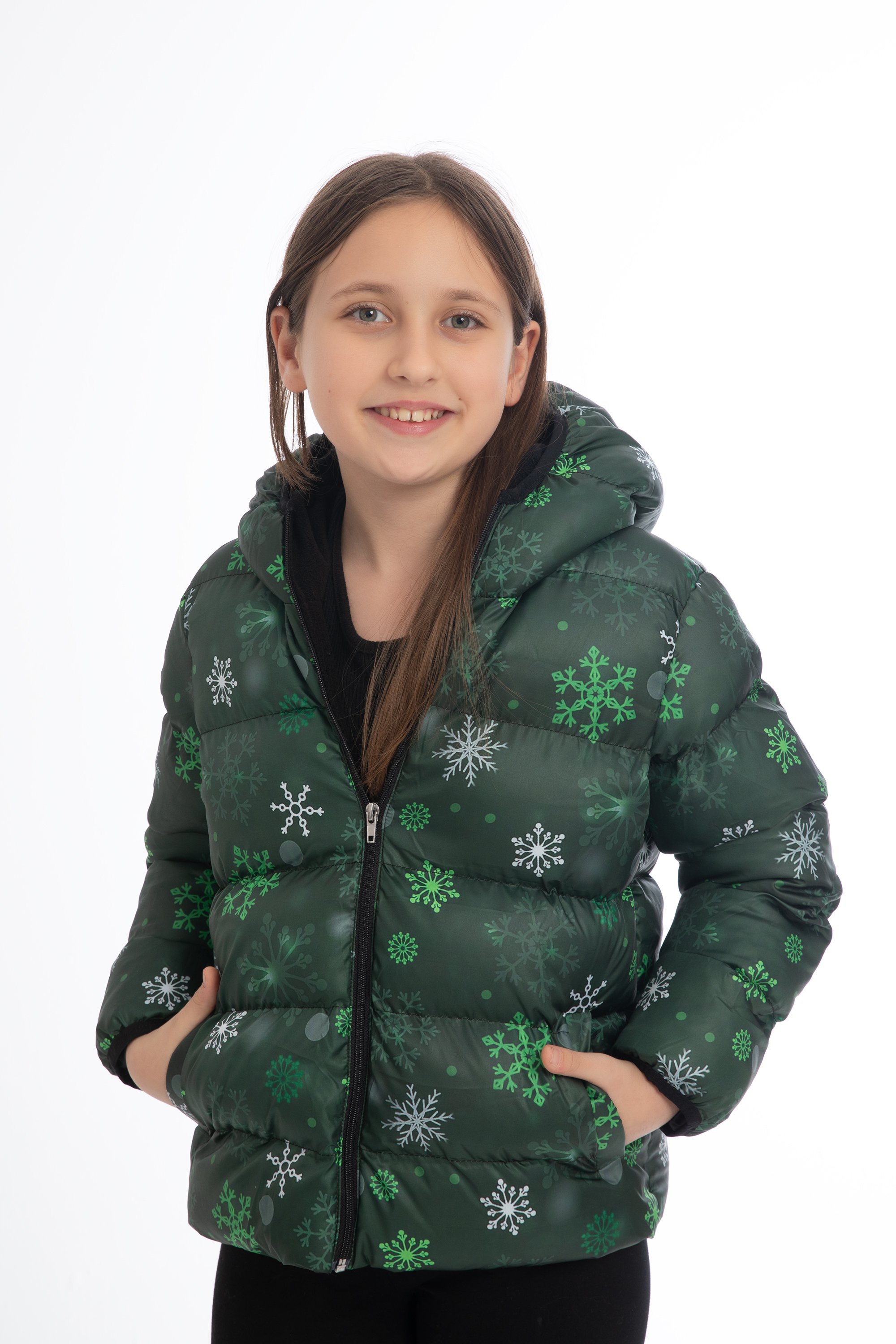 Mädchen Winterjacke mit Schneeflocken