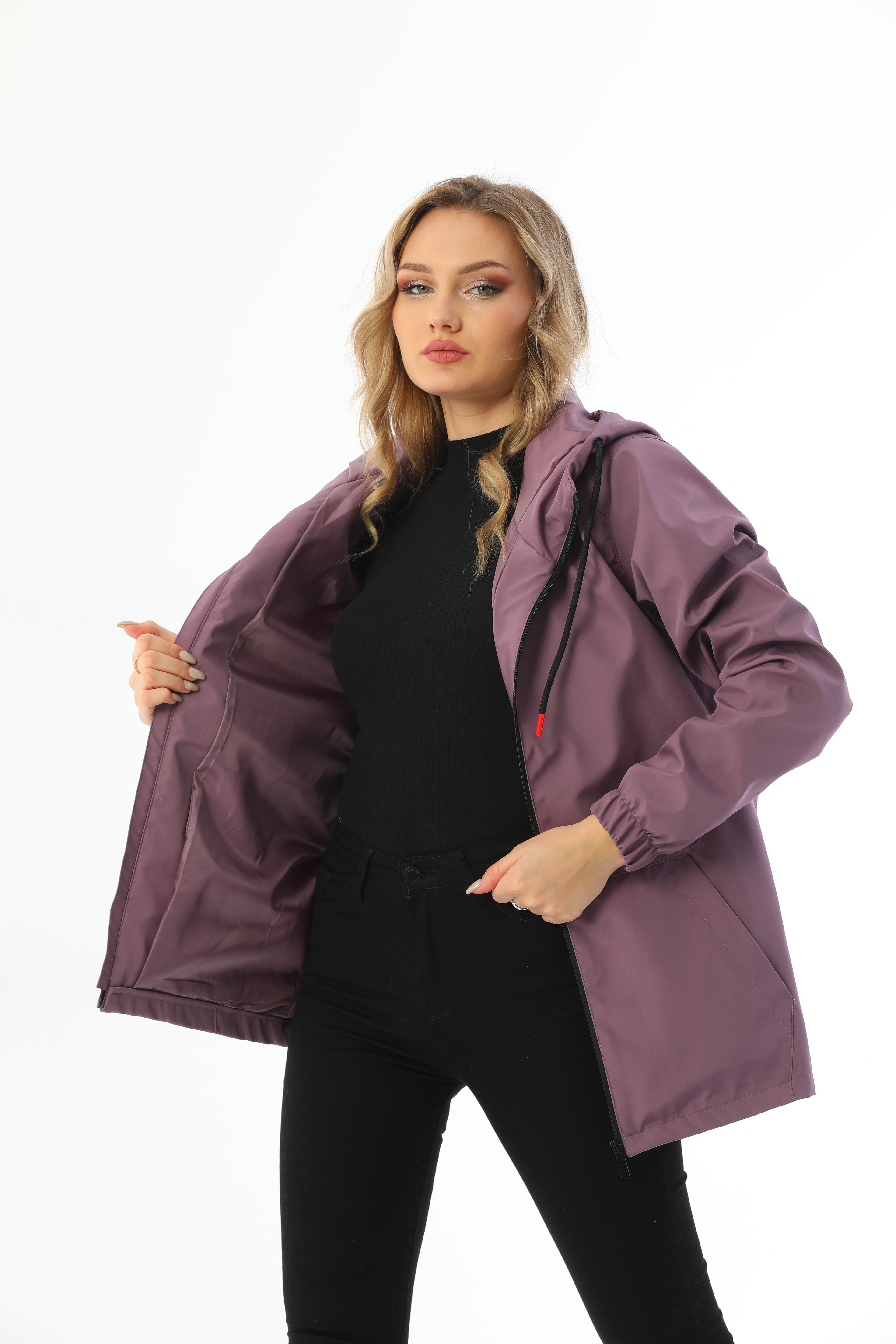 Damen Regenjacke - Y15 - Pflaume