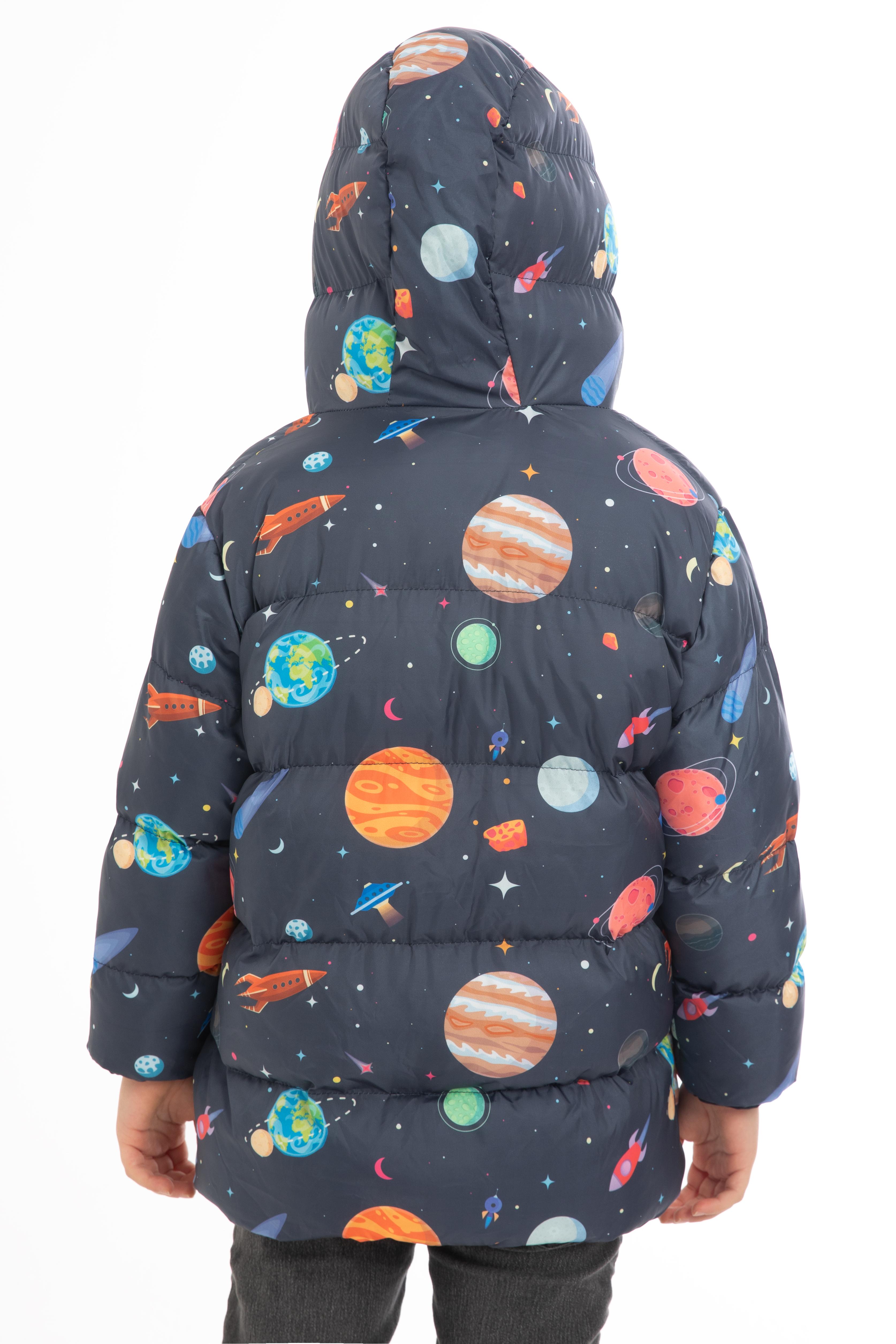 Kinder Winterjacke mit Planeten