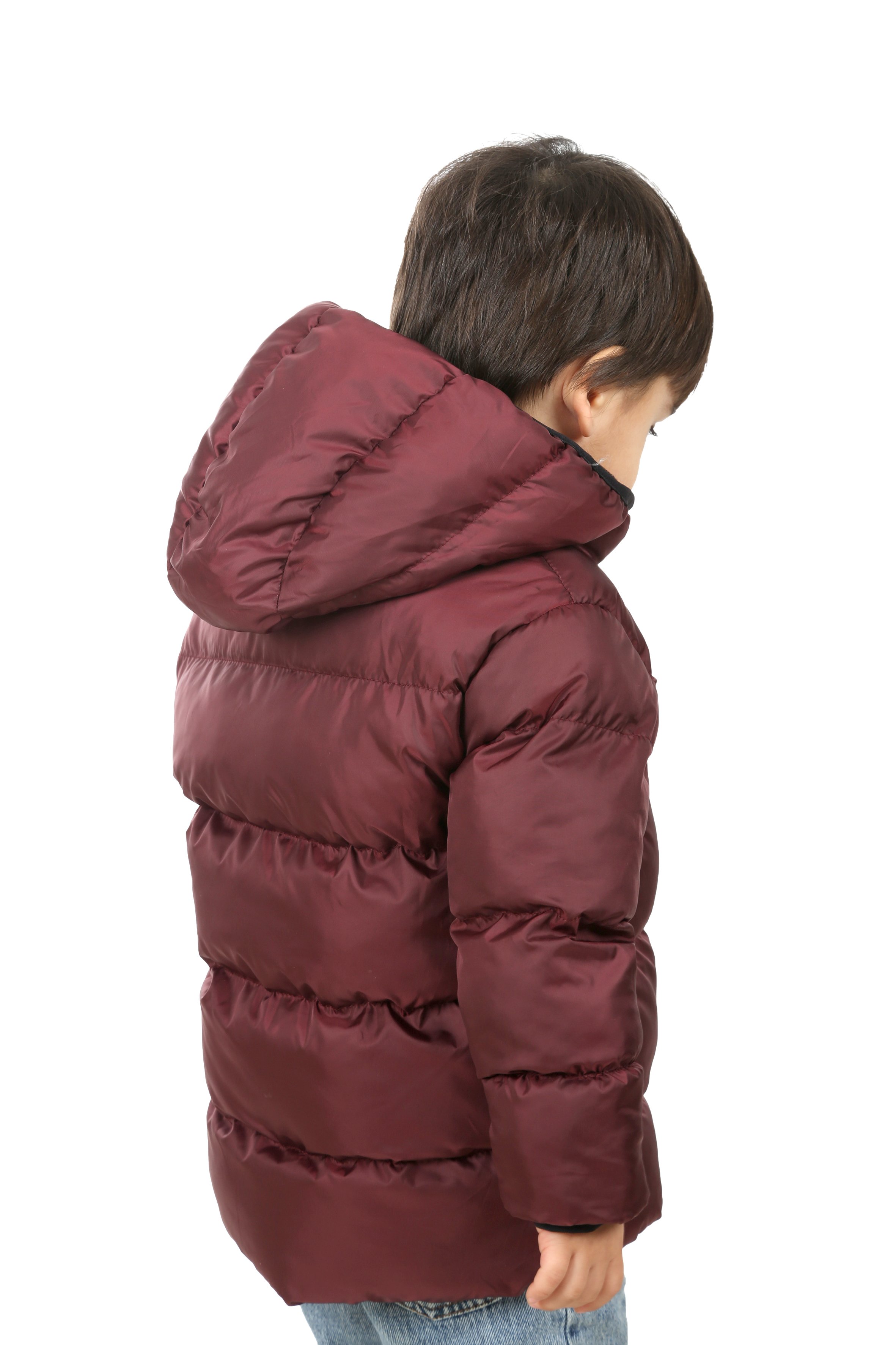 Kinder Winterjacke mit Kapuze - FS3 - Bordeauxrot