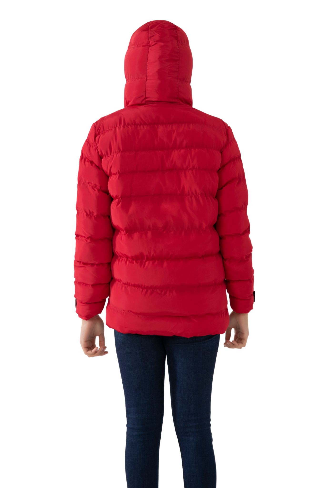 Damen Pufferjacke mit Kapuze - FM500 - Rot