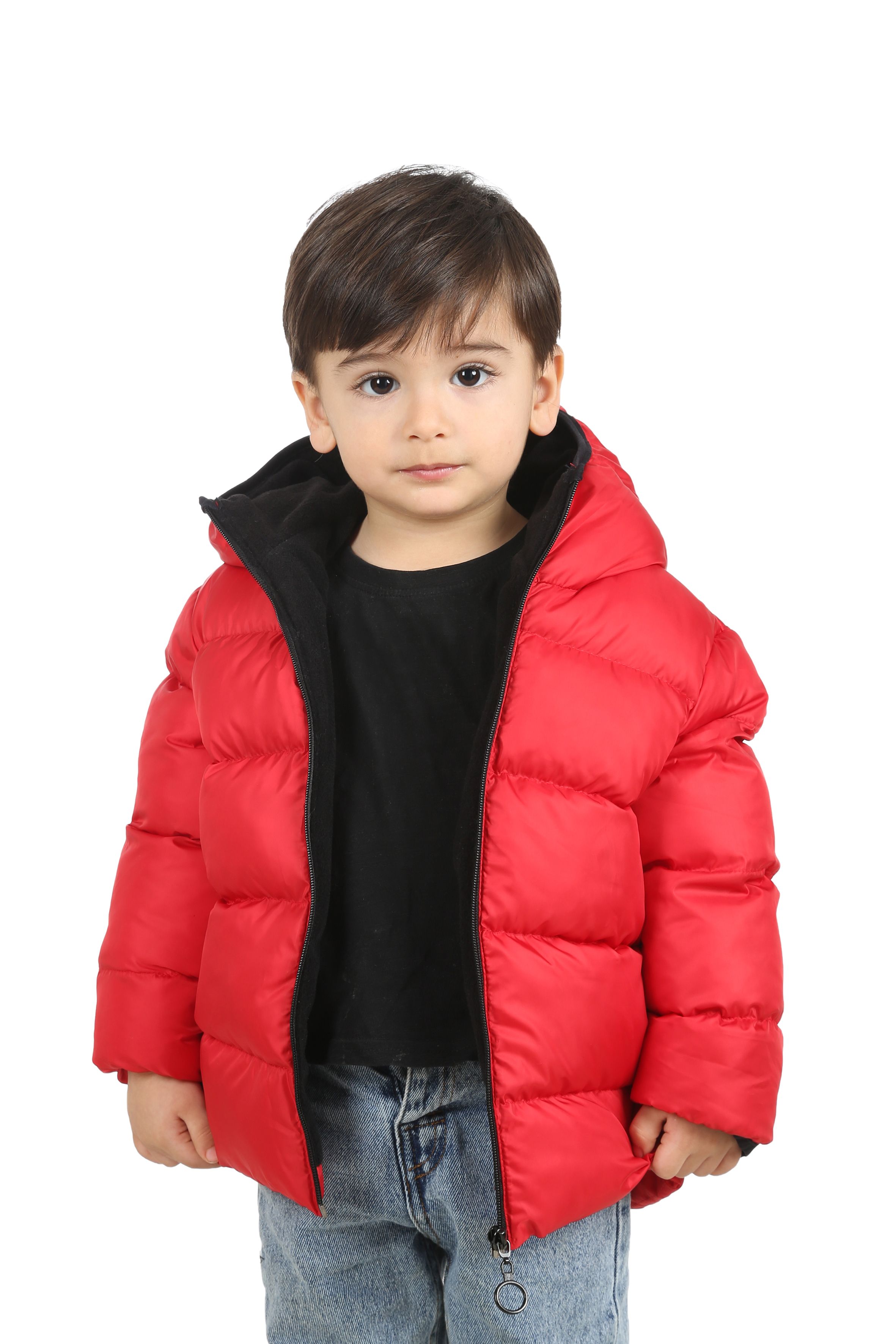 Kinder Winterjacke mit Kapuze - FS3 - Rot