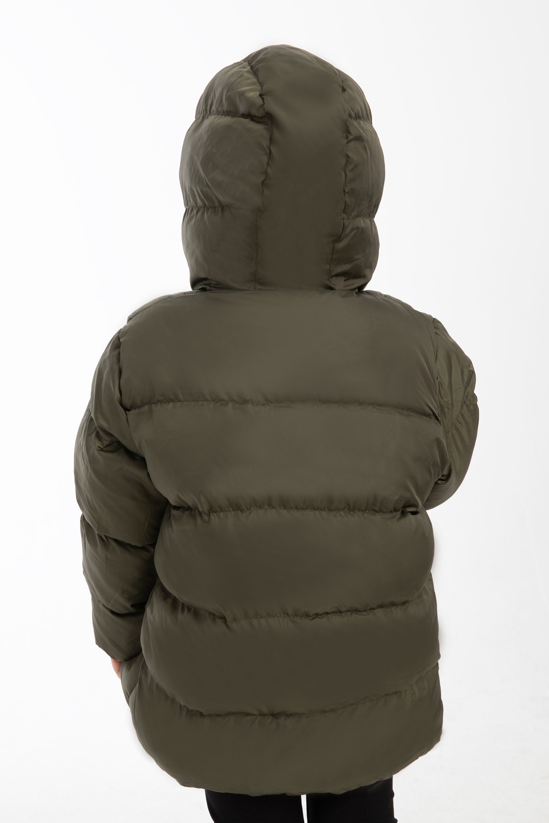 Mädchen Winterjacke mit Kapuze FS3 - Khaki