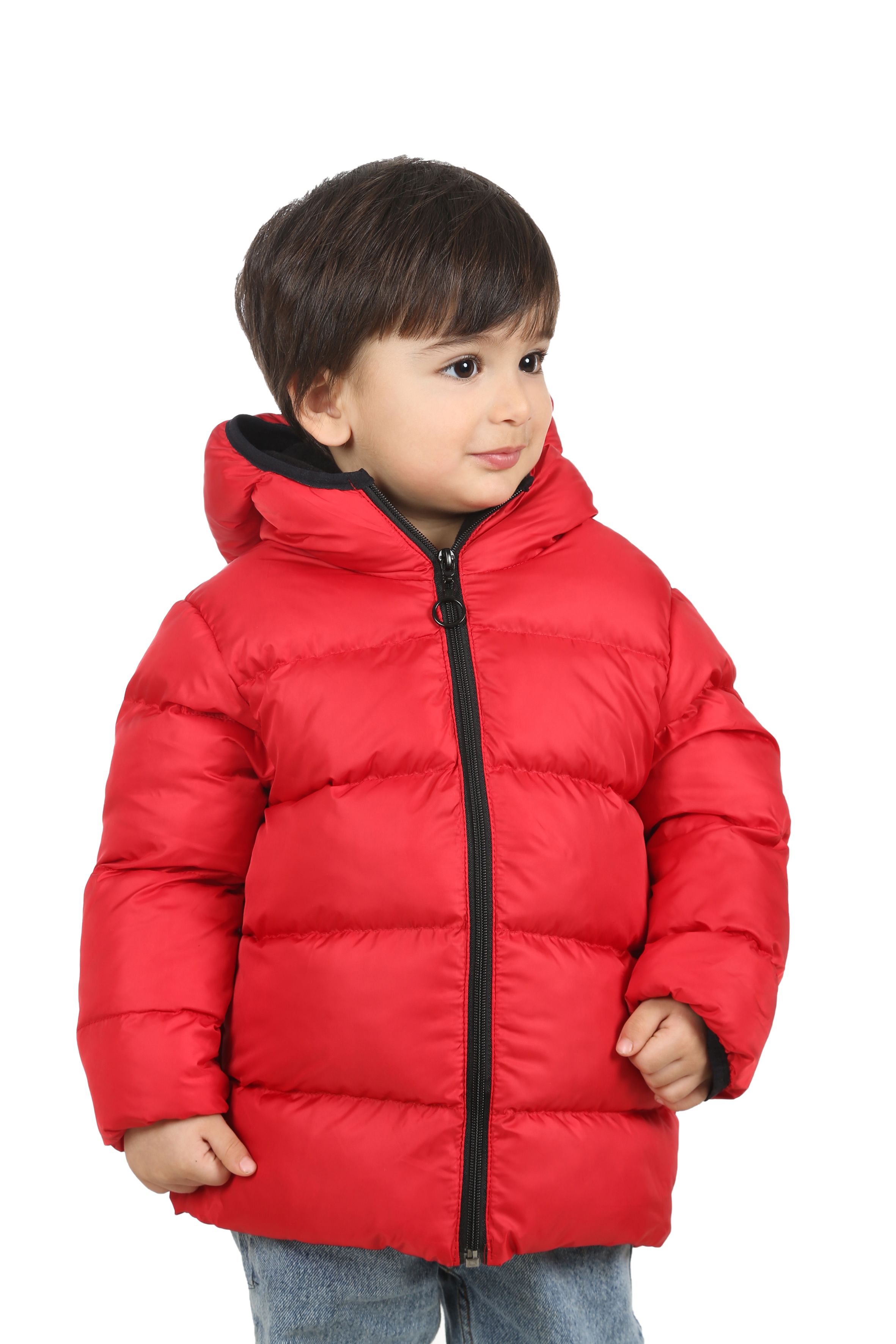 Kinder Winterjacke mit Kapuze - FS3 - Rot