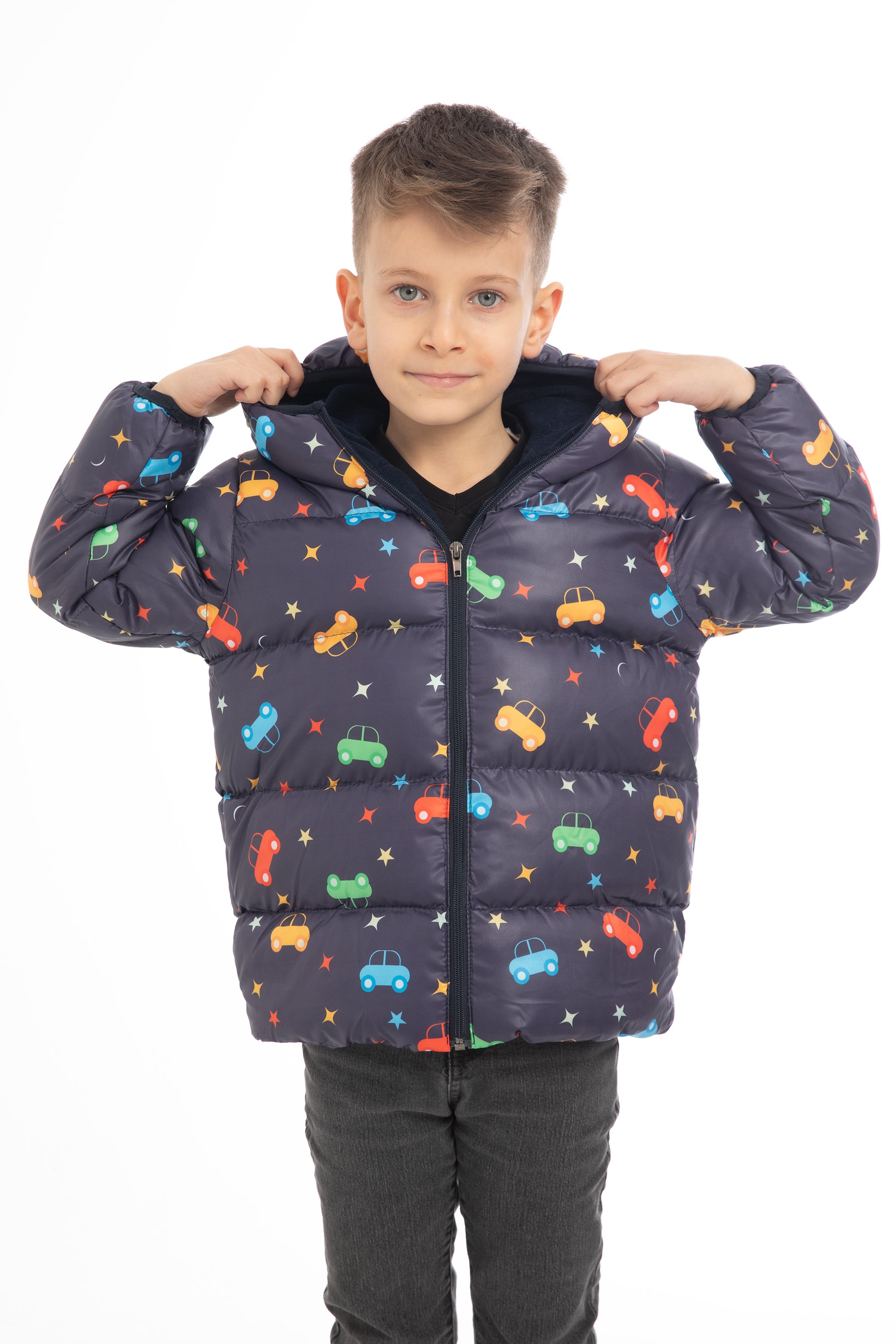 Kinder Winterjacke mit Auto