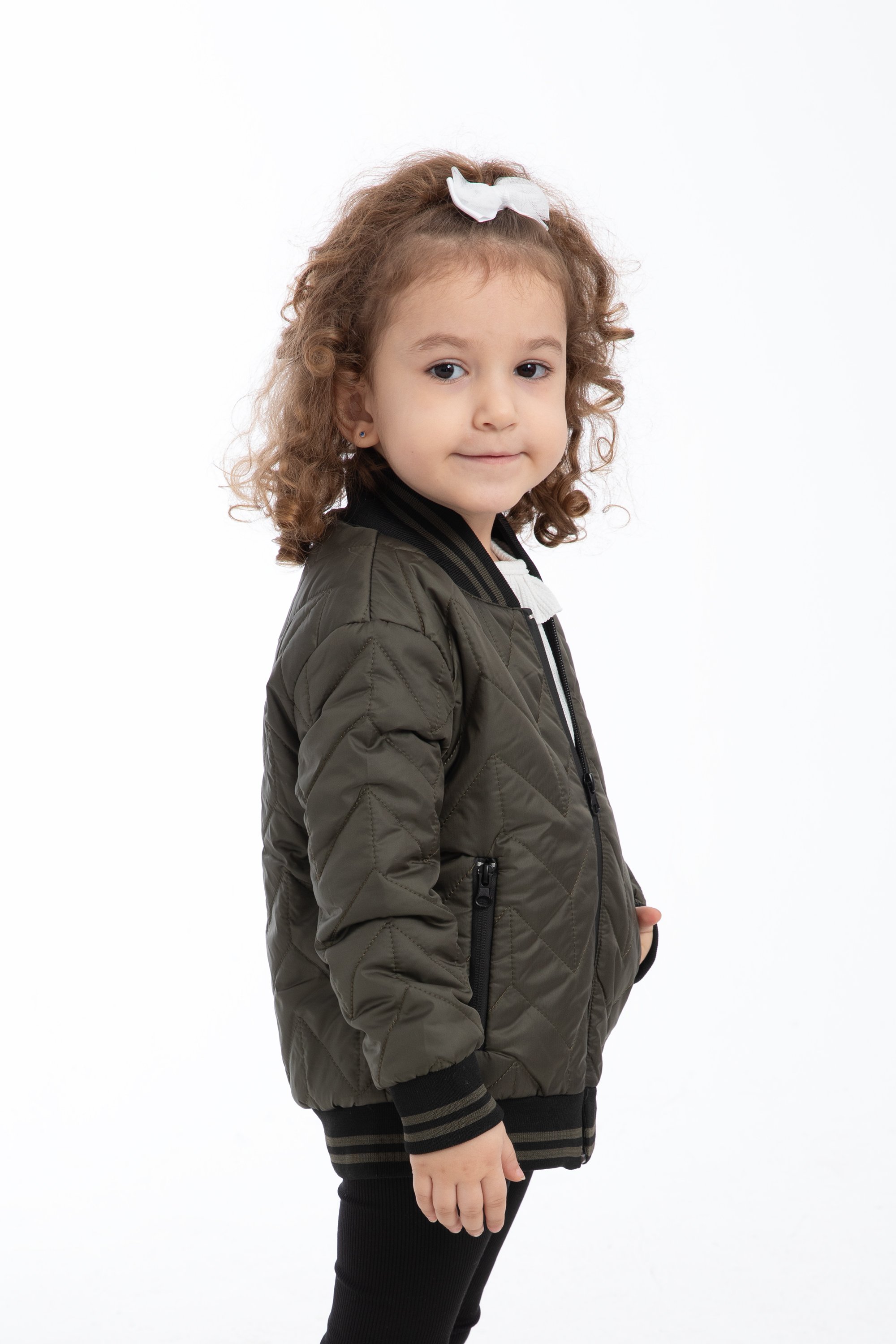 Kinder Winterjacke KLJ - Mädchen - Khaki