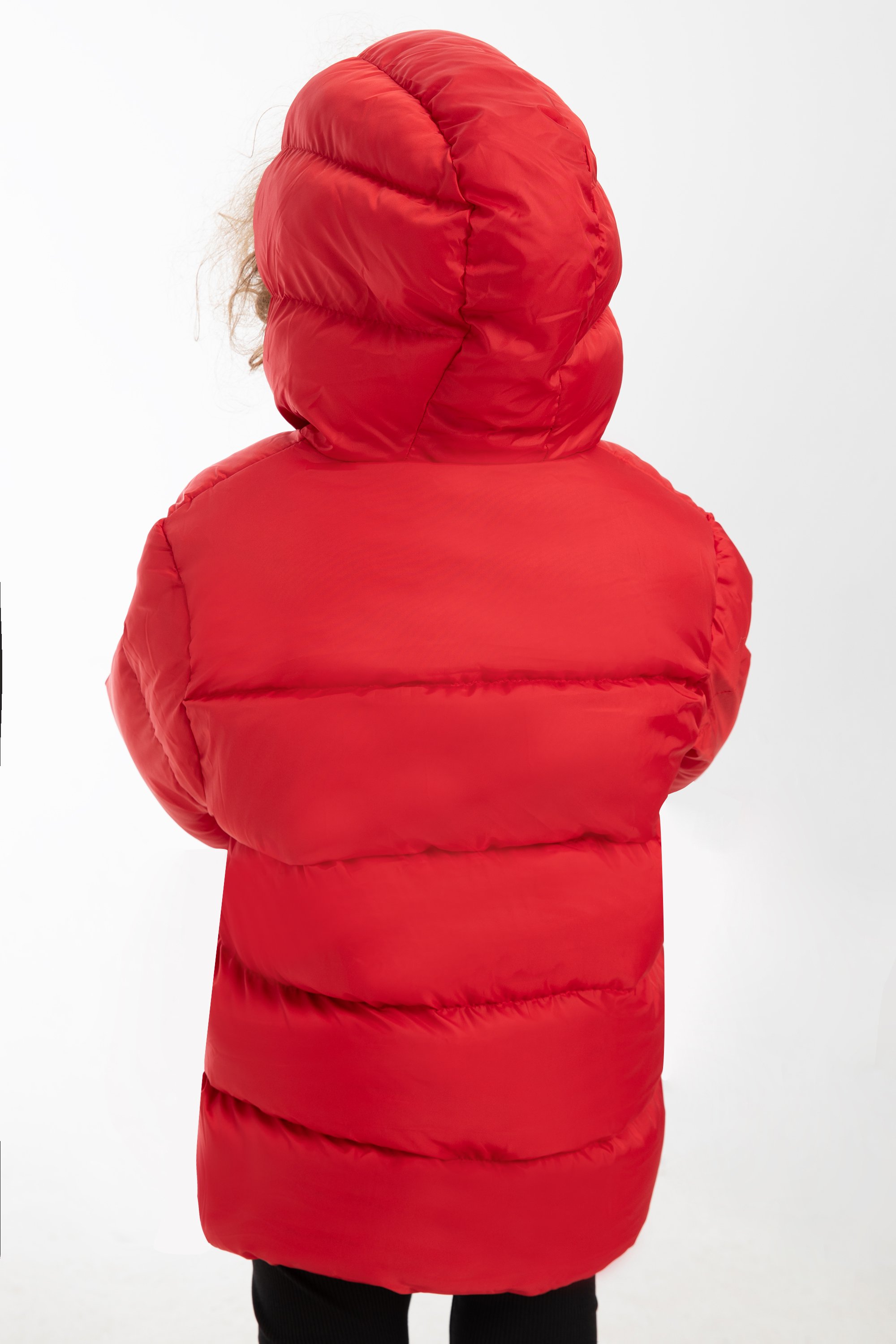 Mädchen Winterjacke mit Kapuze FS3 - Rot