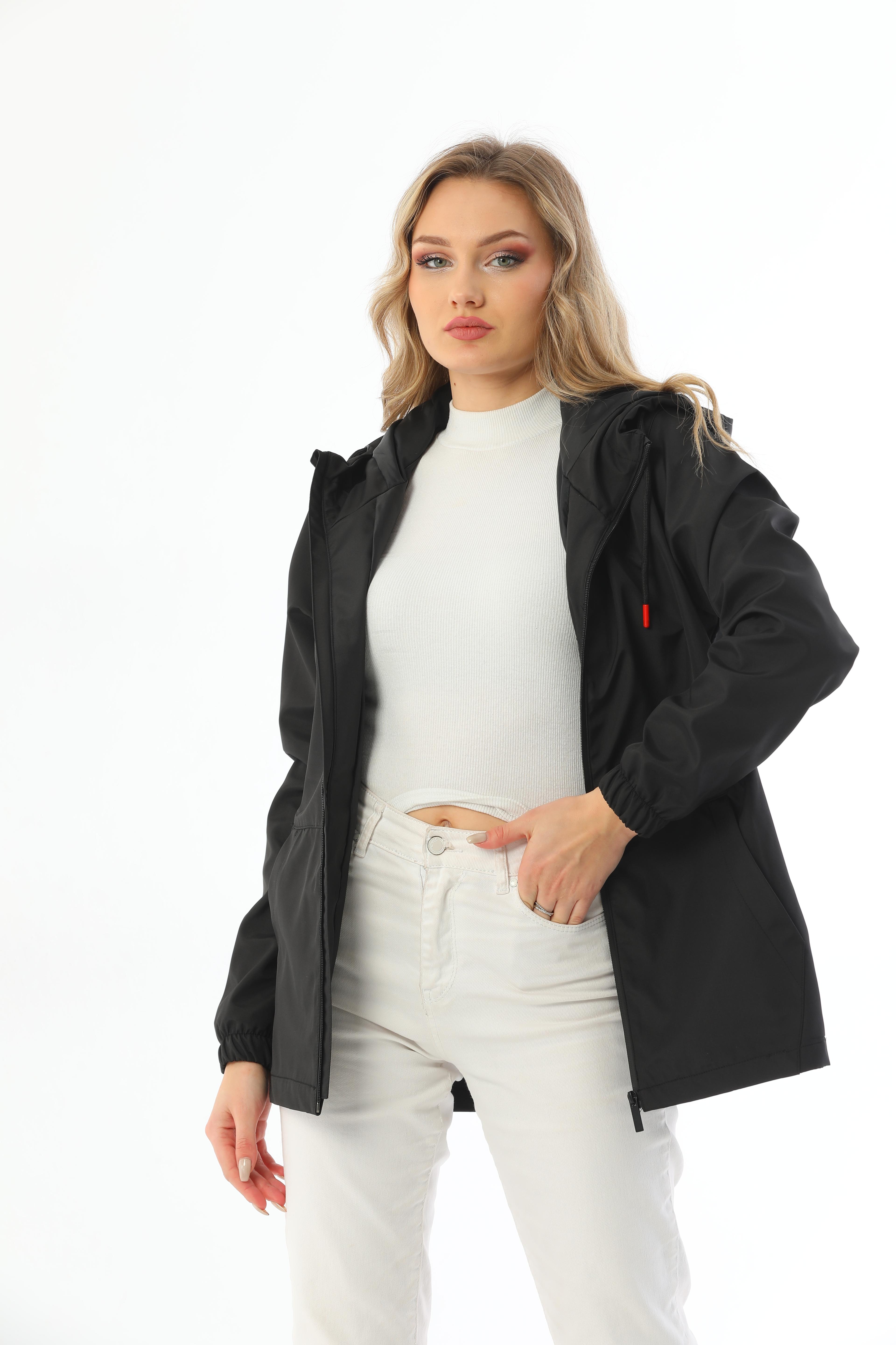 Damen Regenjacke - Y15 - Schwarz