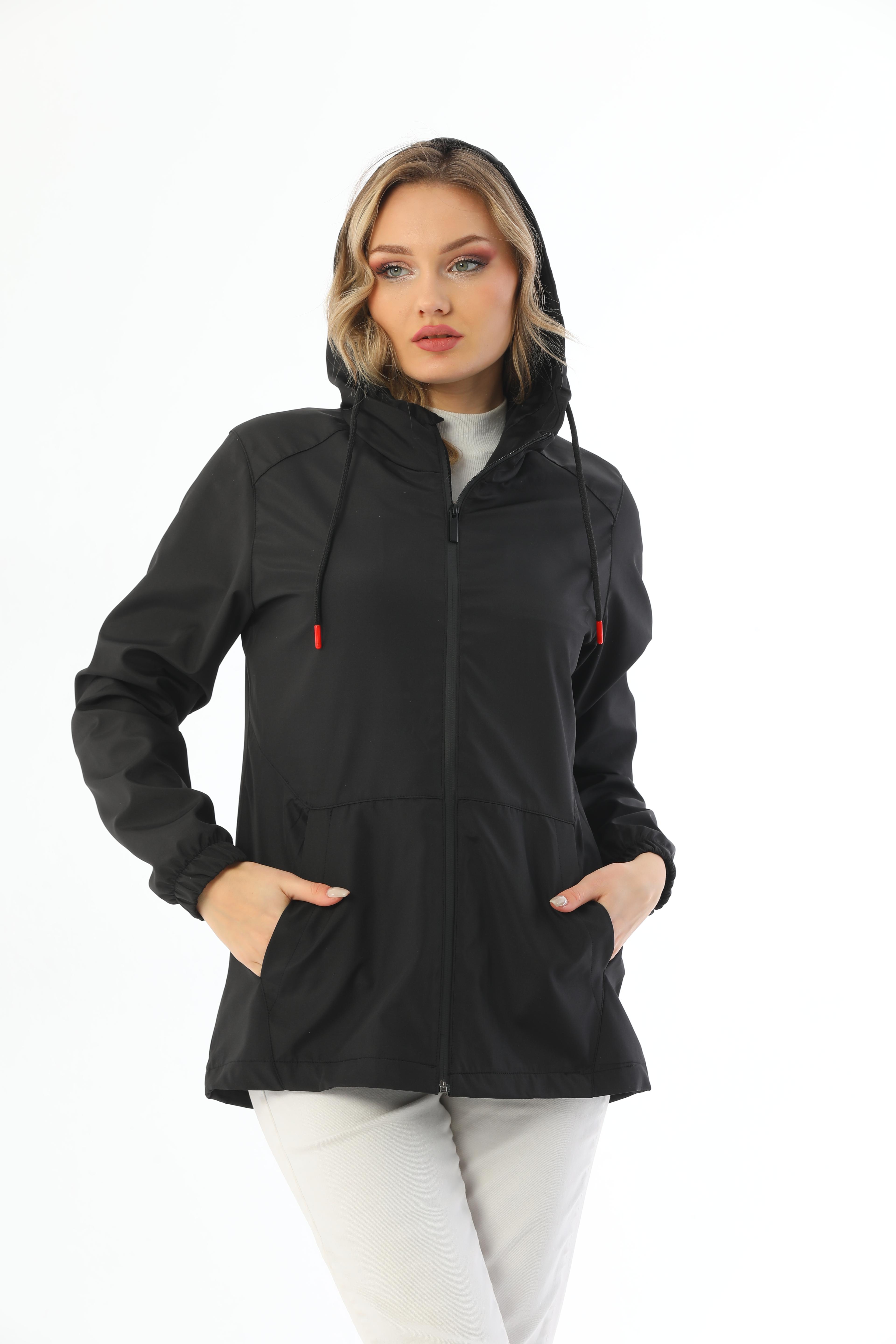 Damen Regenjacke - Y15 - Schwarz