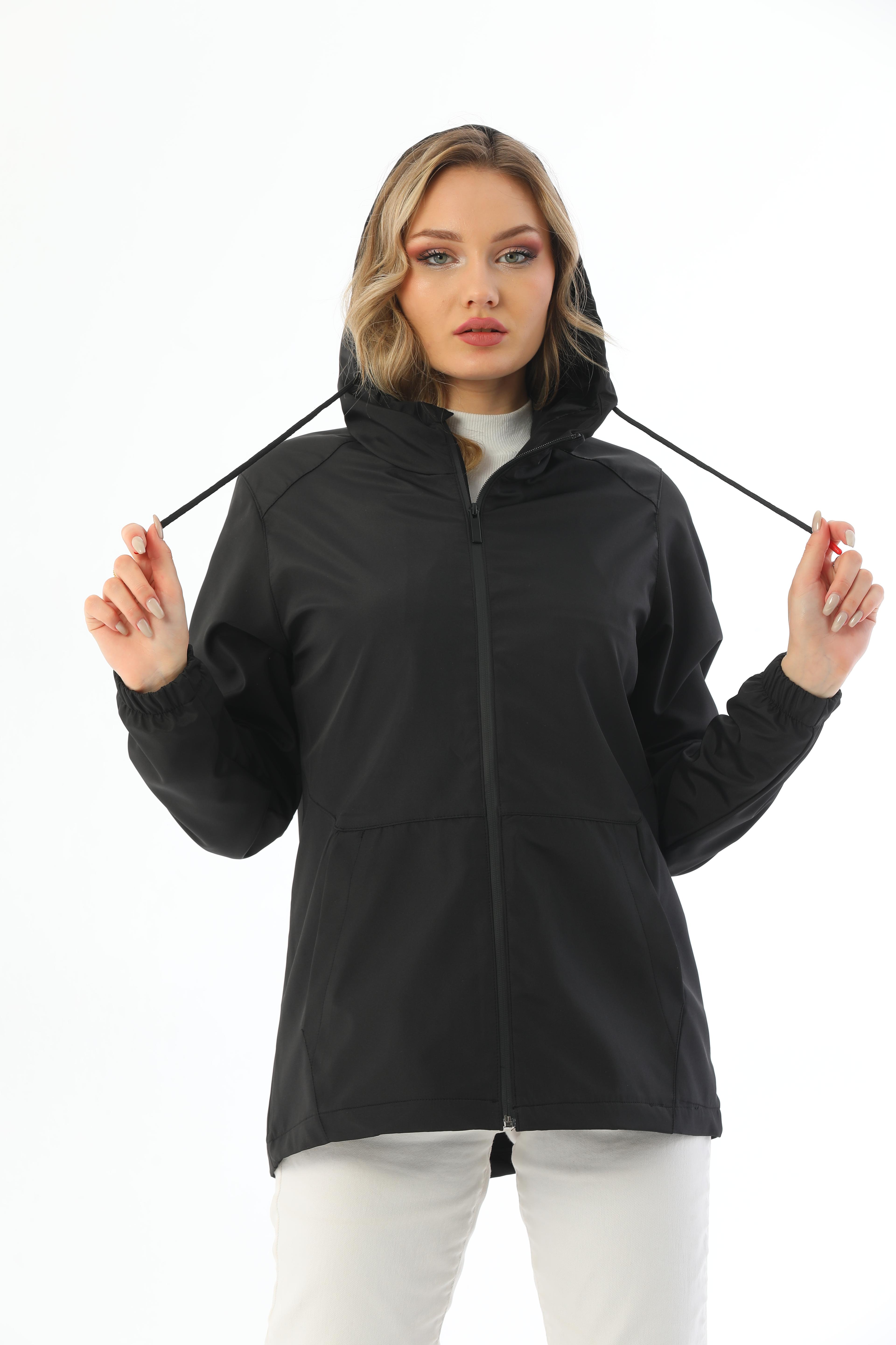 Damen Regenjacke - Y15 - Schwarz