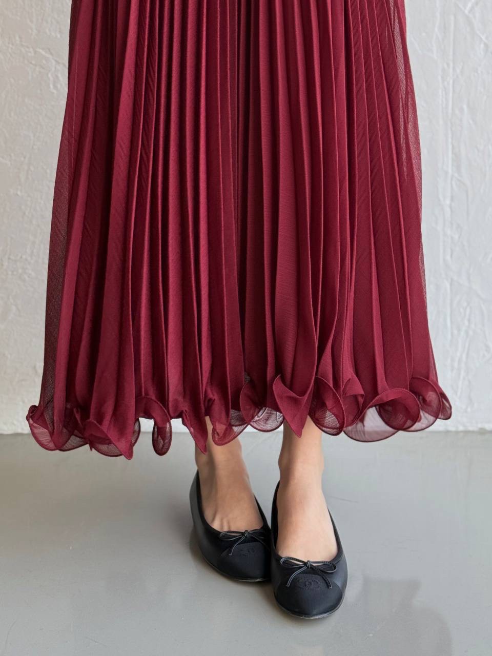 Vienna Chiffon Skirt - Ruby