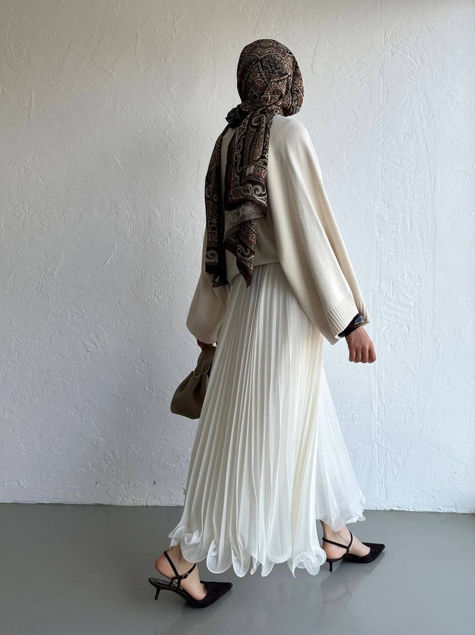 Vienna Chiffon Skirt - Ivory 