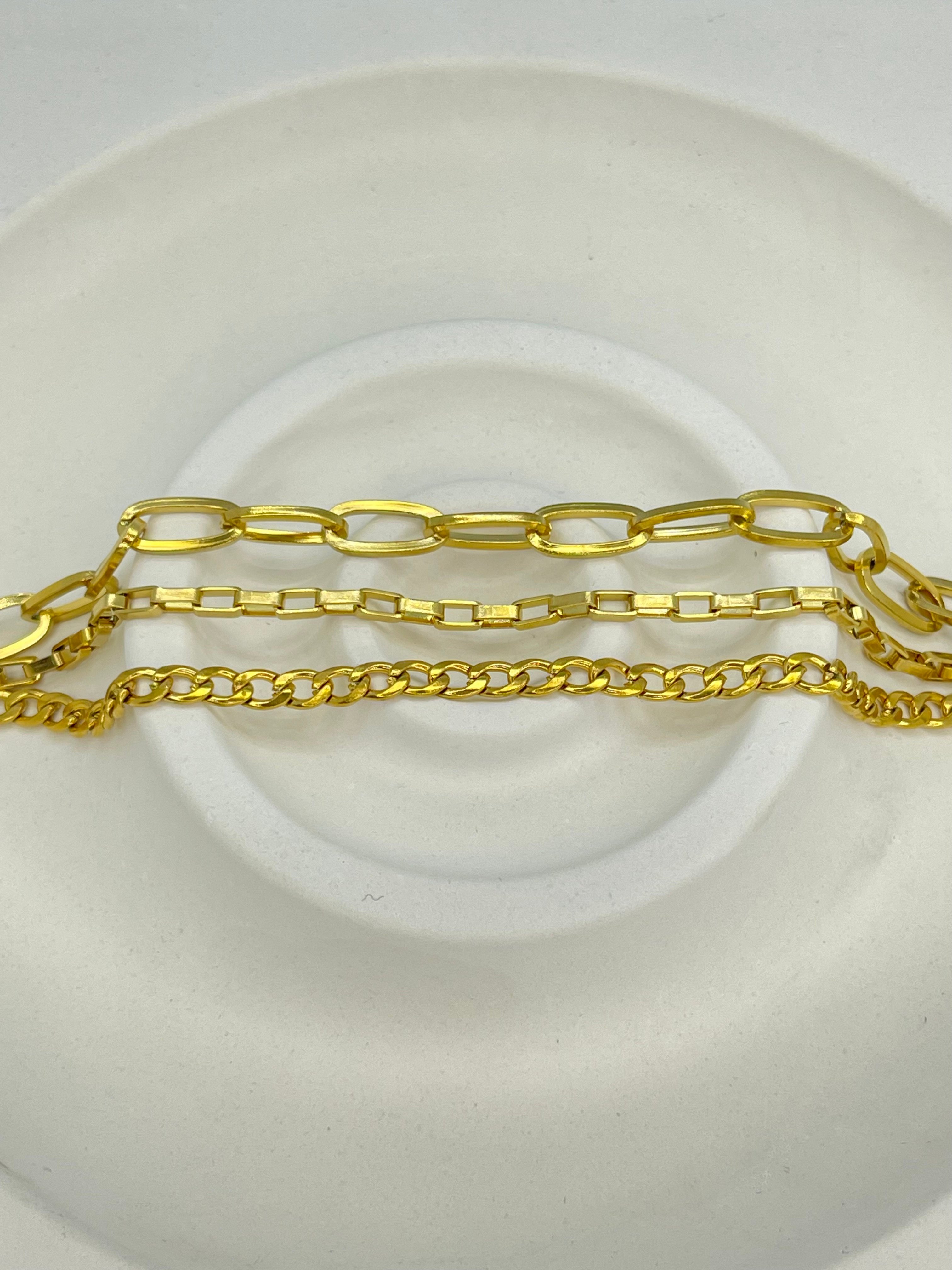 Trinity - Dreifaches Gold-Kettenarmband