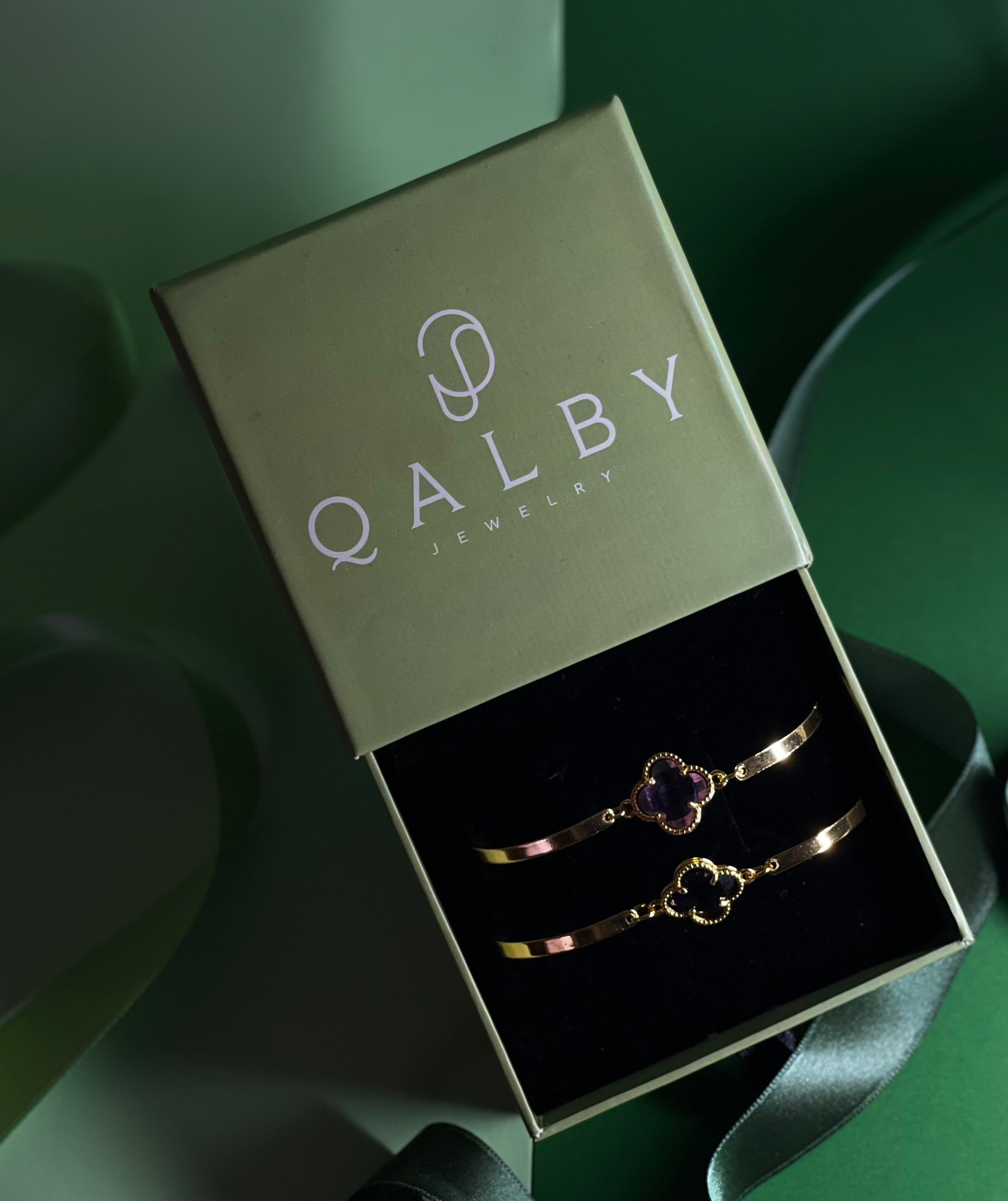 Rosa - Goldenes Armband Mit Rosa Kleeblatt