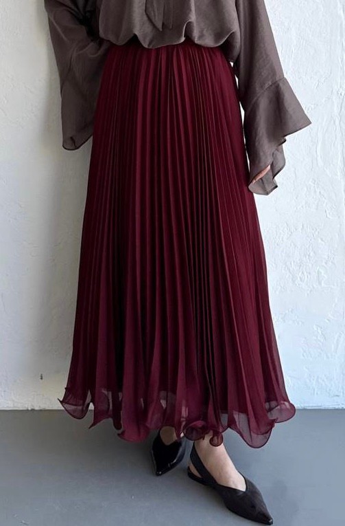 Vienna Chiffon Skirt - Ruby