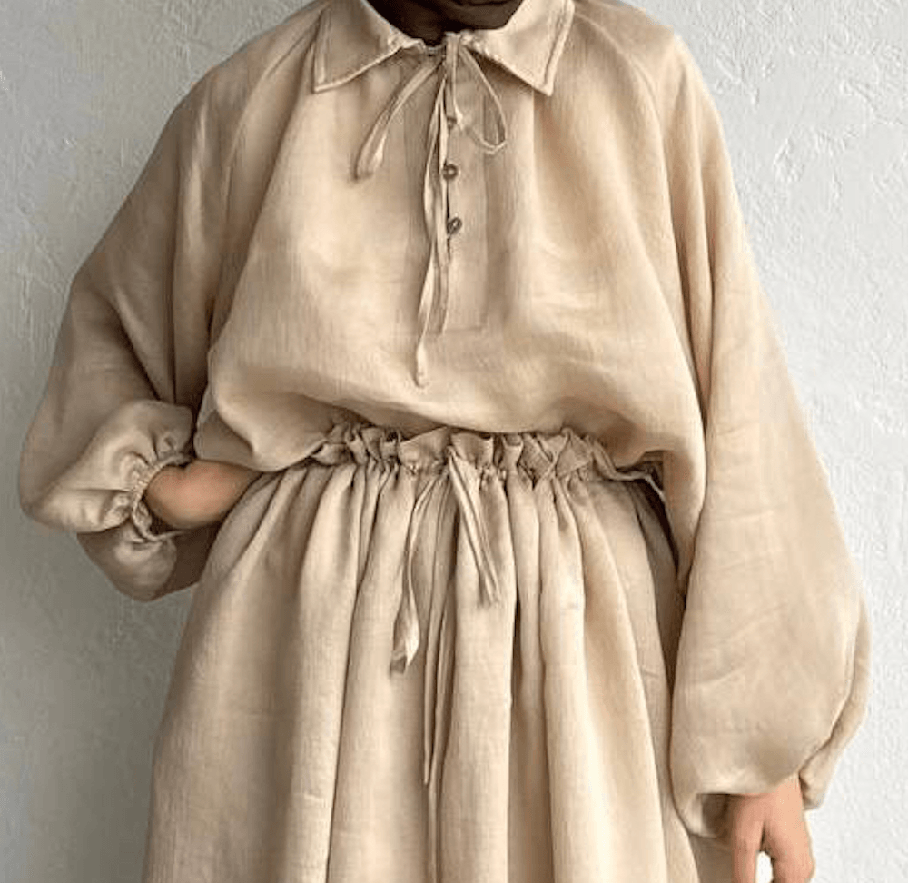 Hazel Linen Blouse - Sand