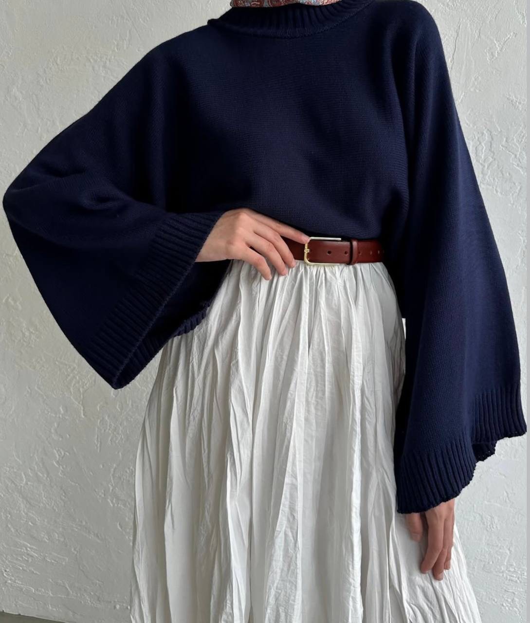 Siena Bell Sleeve - Navi