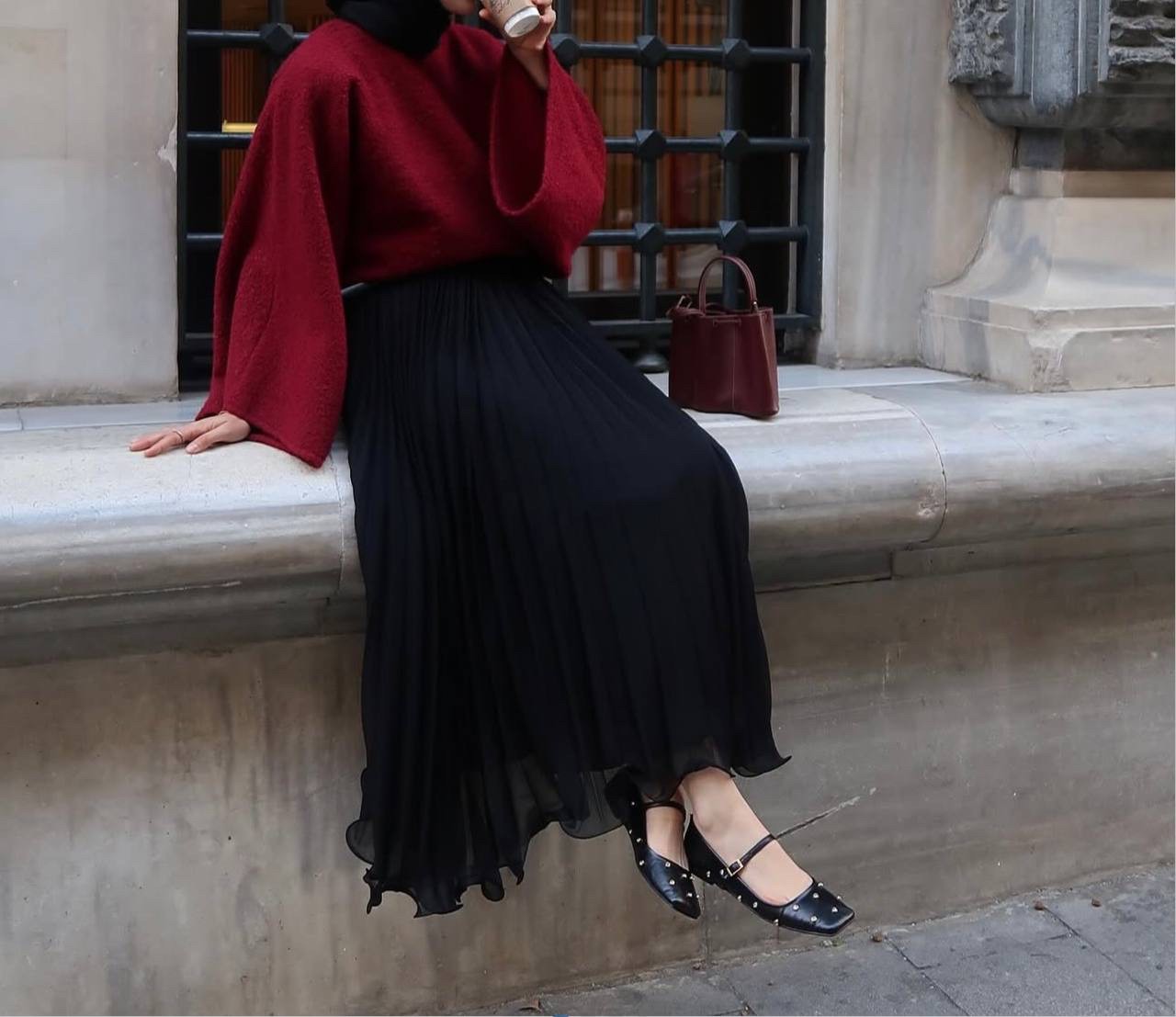 Vienna Chiffon Skirt - Black