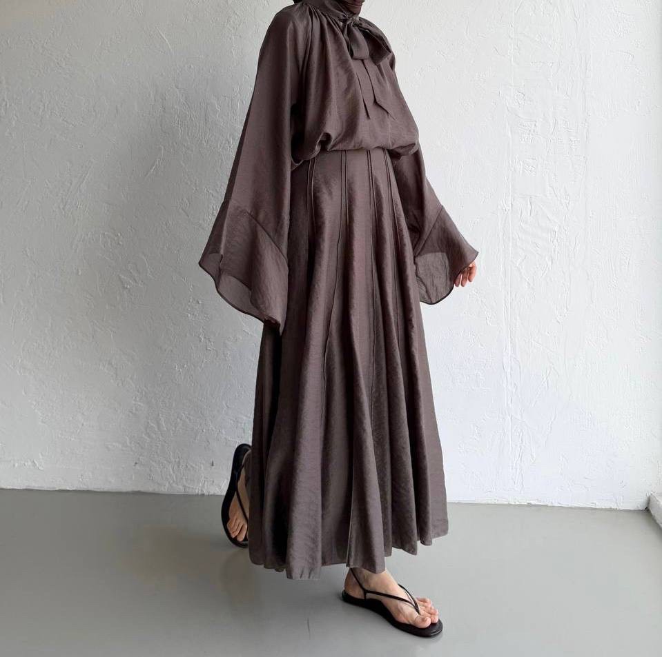 Layali Two-Piece Set - Deep Mocha